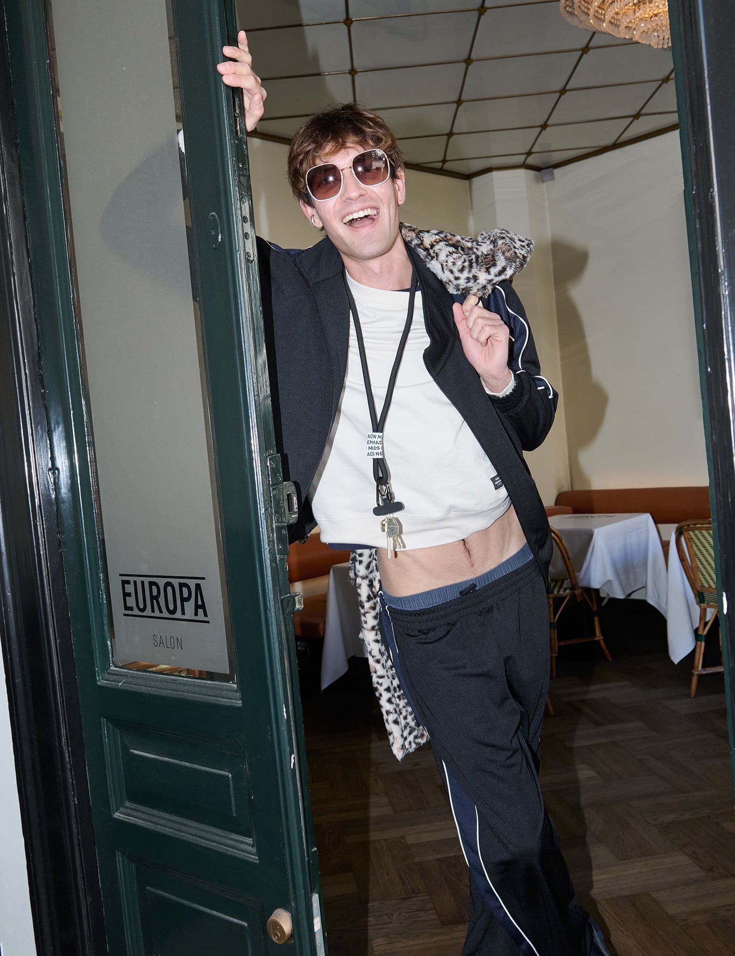 Pique Sport Track Top, Black