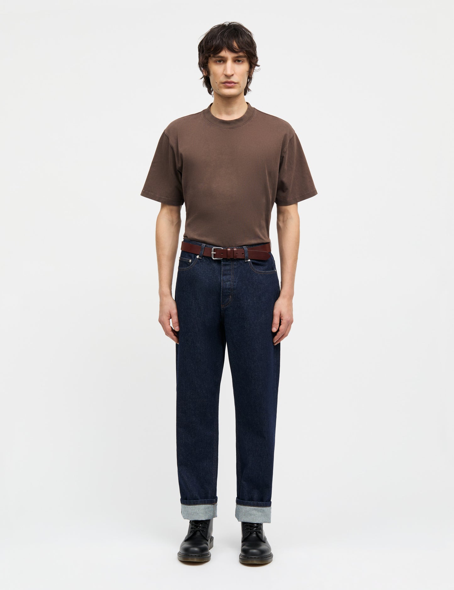 Combed Jersey Dye Thorbjørn Tee, Demitasse