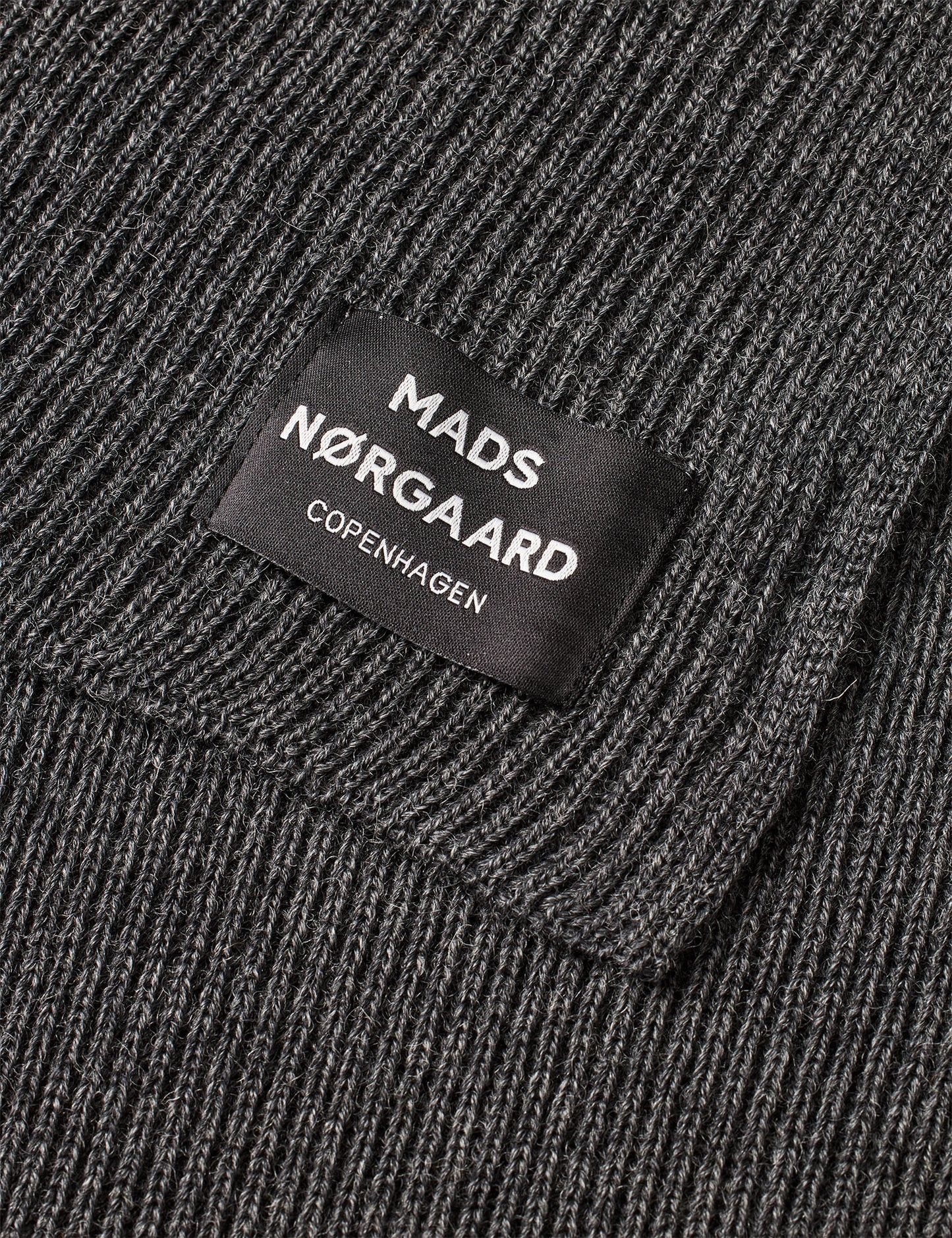Wool Arne Scarf, Charcoal Melange