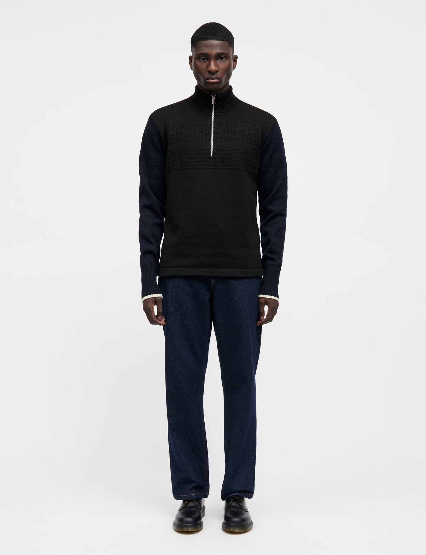 Urban Chase Half Zip Knit, Black
