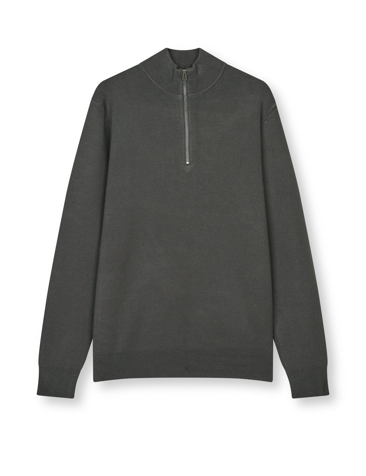 Urban Chase Half Zip Knit, Asphalt – MADS NØRGAARD – COPENHAGEN