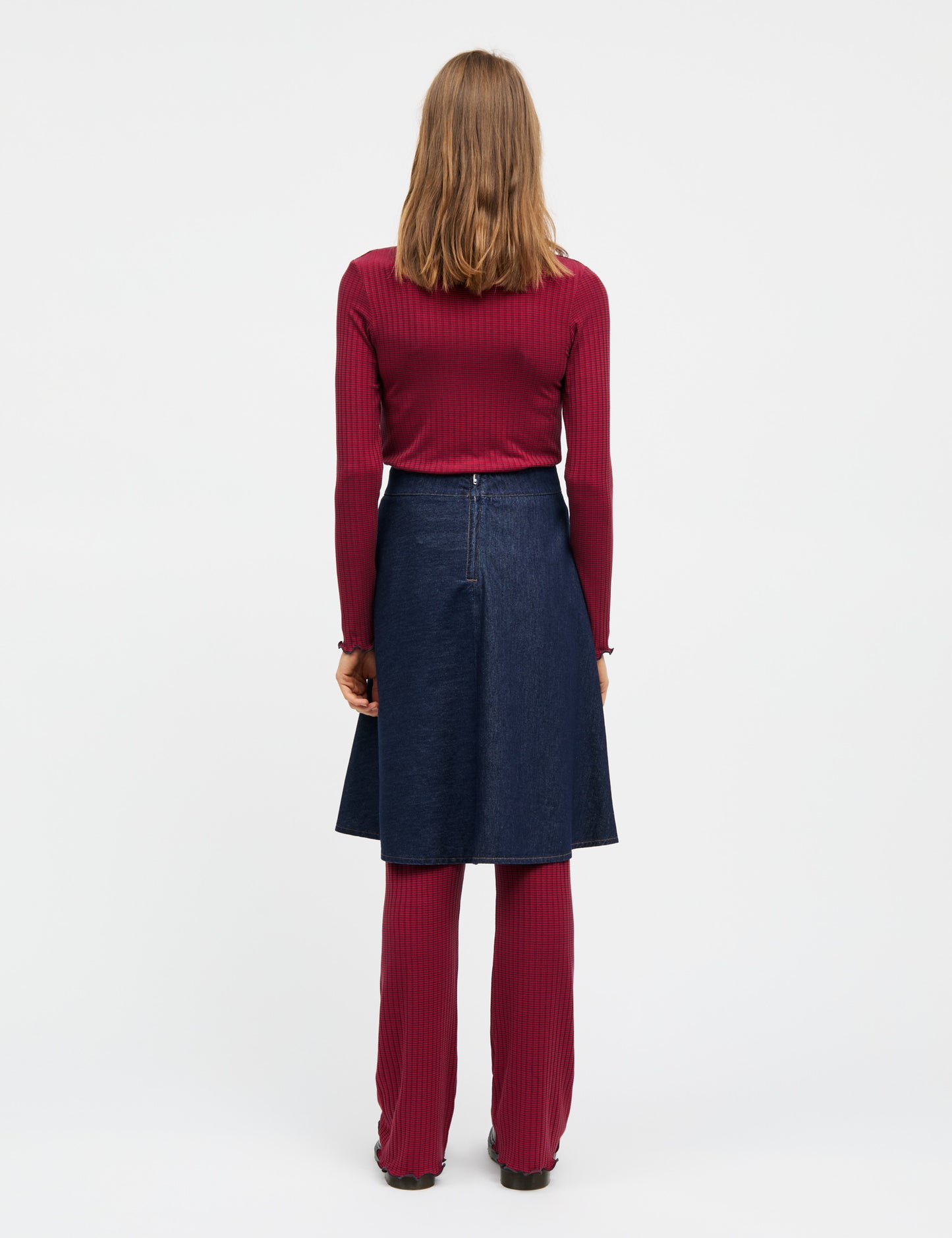 Cosy Denim Stelly Skirt, Dark Indigo
