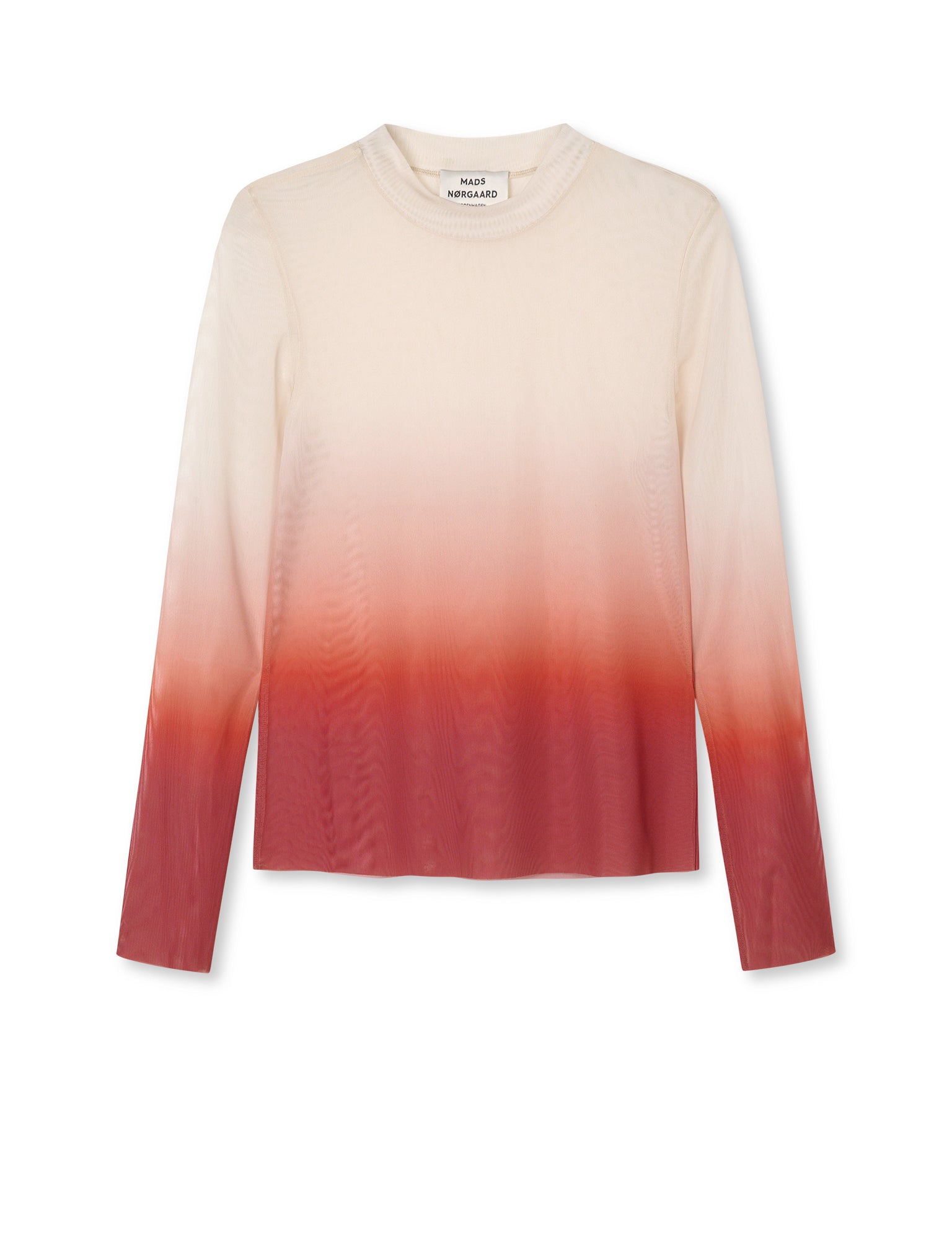 My Mesh Mia Top AOP, Winery/Seedpearl – MADS NØRGAARD – COPENHAGEN