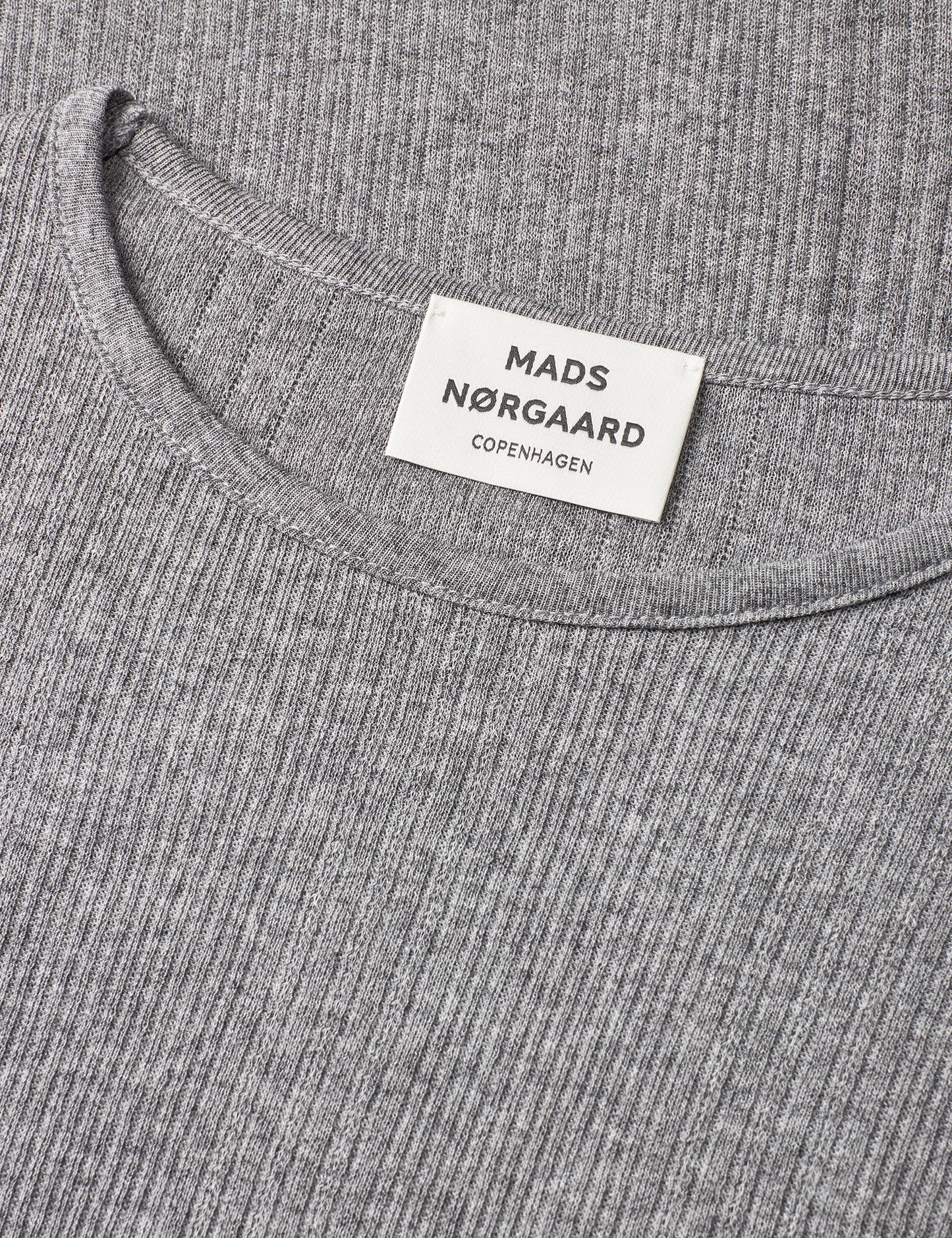 Point Wool Poline Tee LS, Grey Melange