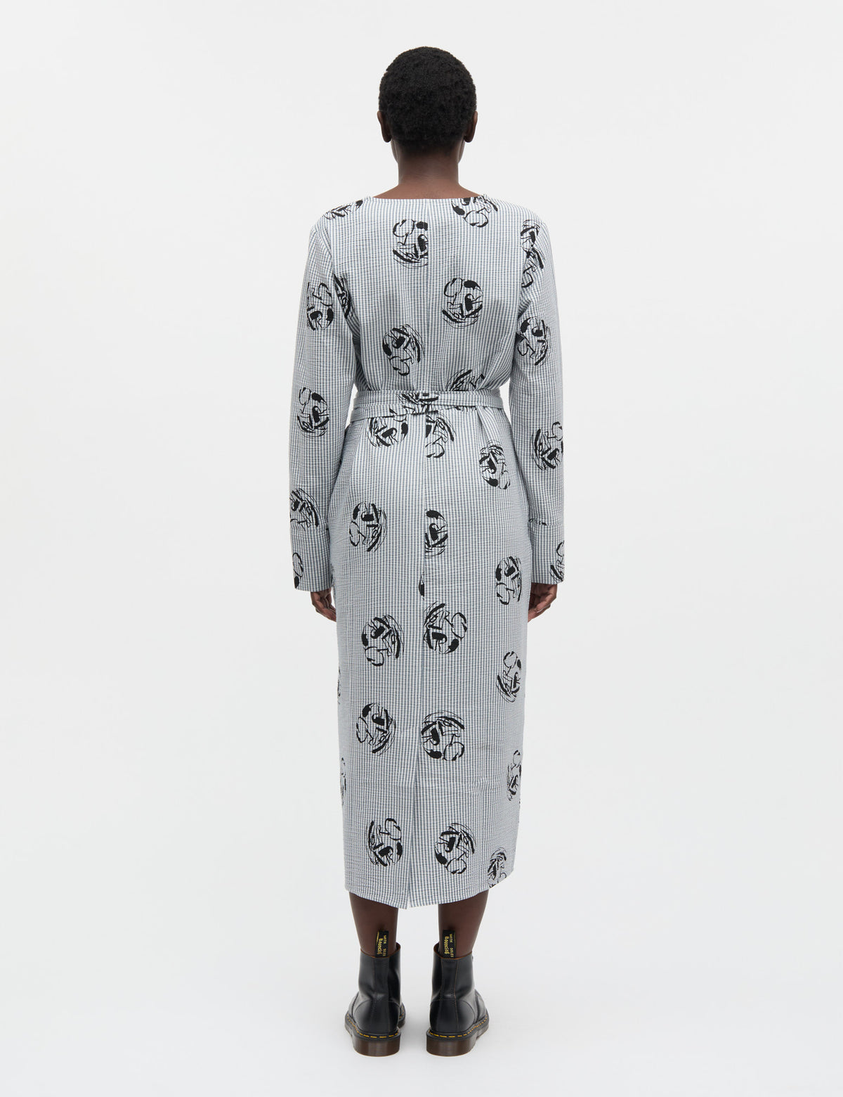 Soft Crease Oda Dress AOP, Vintage Indigo/Vanilla Ice