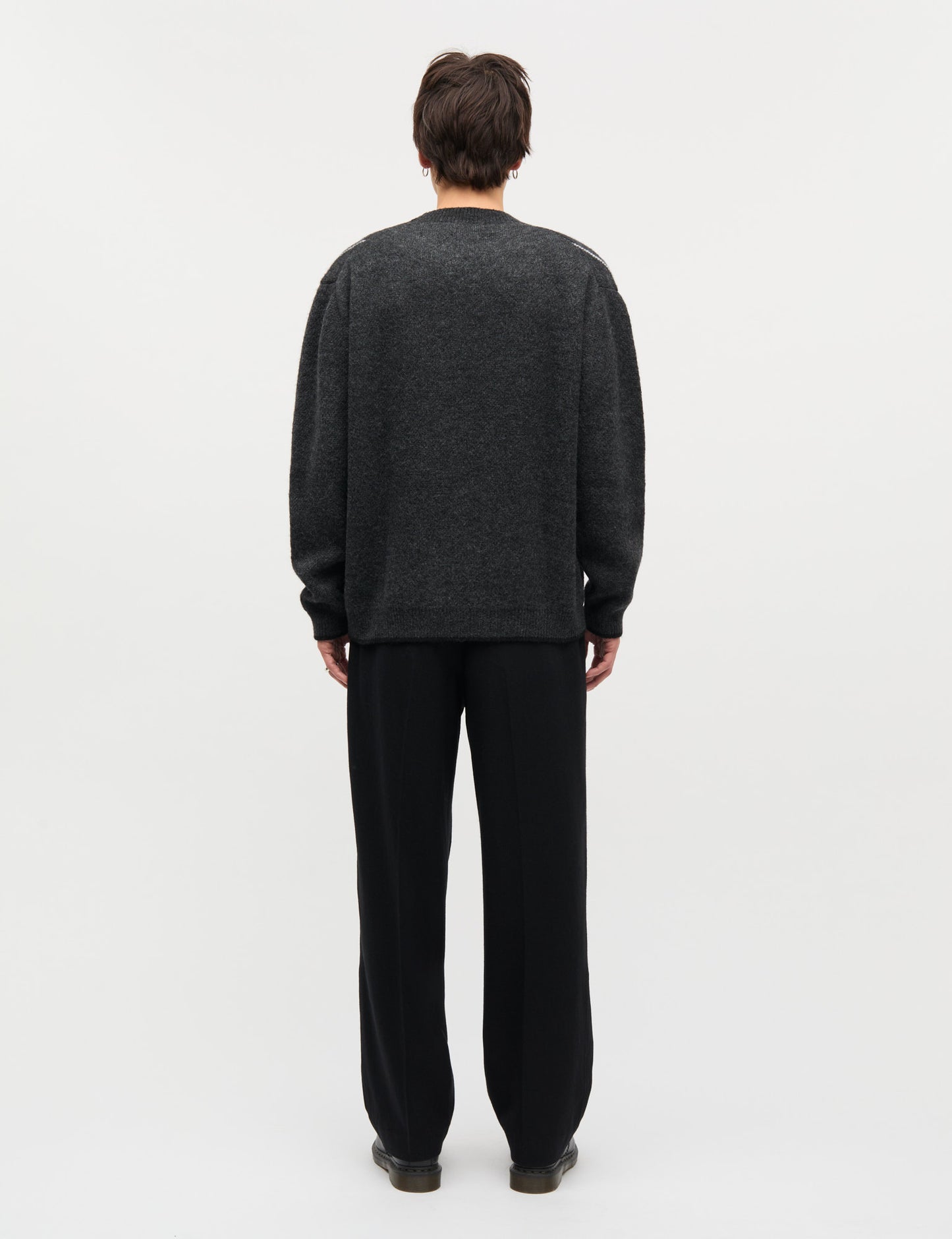 Comfy Wool Adam Argyle Knit, Asphalt