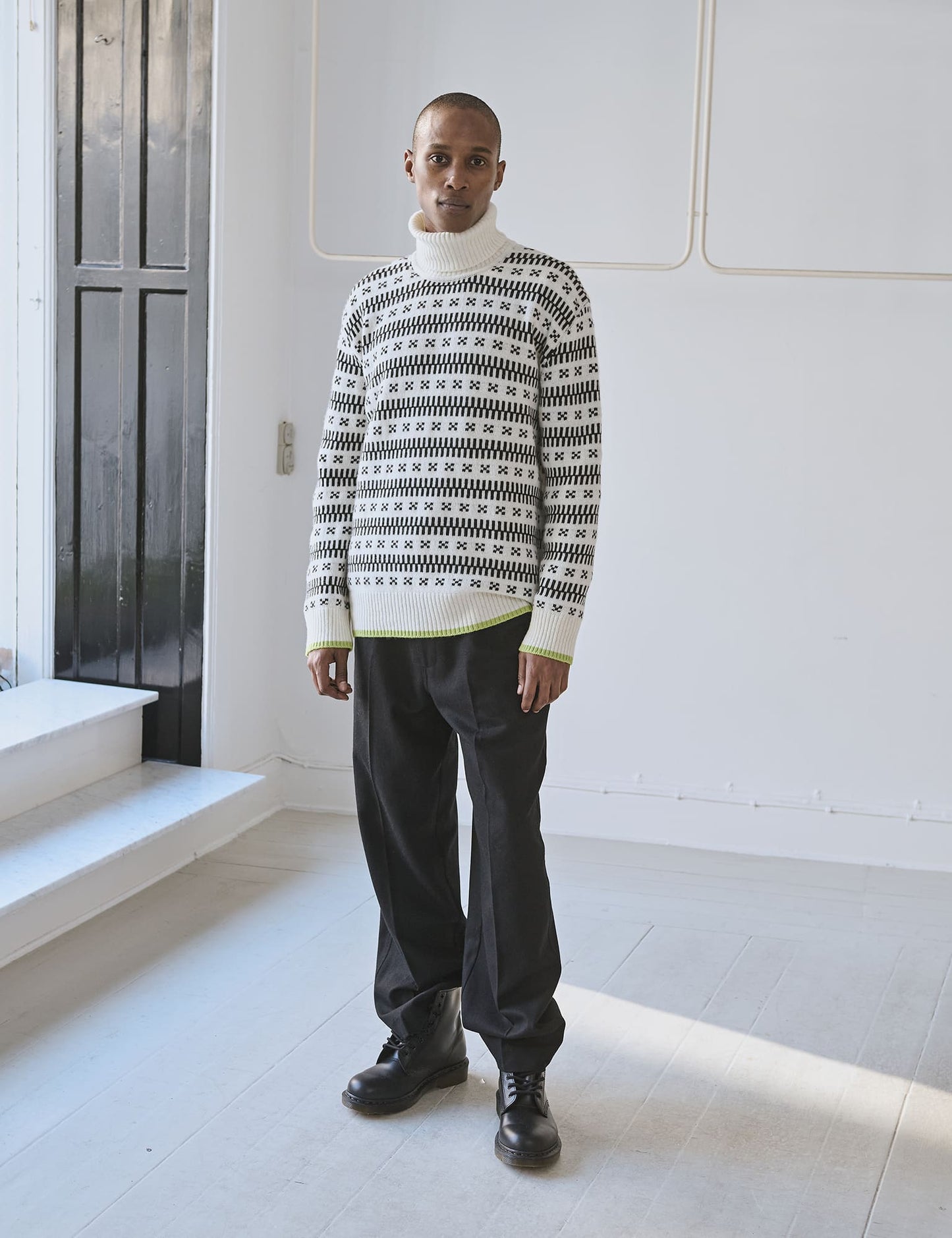 Lambswool Gustav Iceland Turtle Knit, Seedpearl