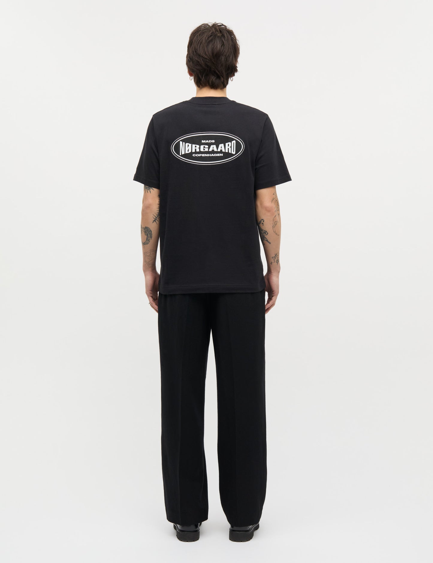 Cotton Jersey Big Logo Frode Tee, Black