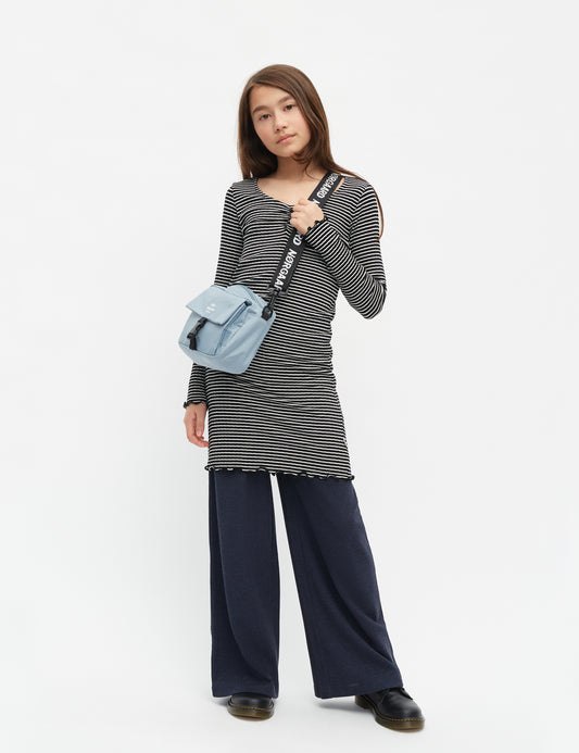5x5 Stripe Tikina Dress, Black/Vanilla Ice