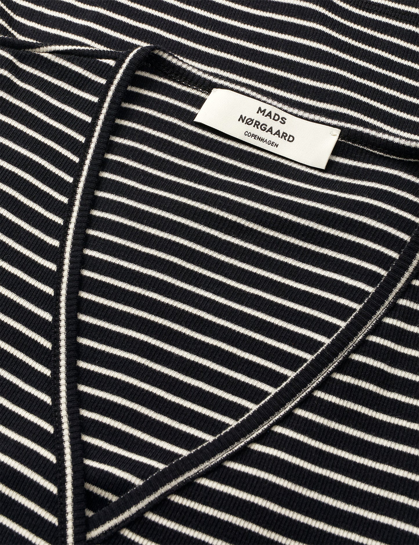 2x2 Cotton Stripe Susi LS Top, Black/Vanilla Ice