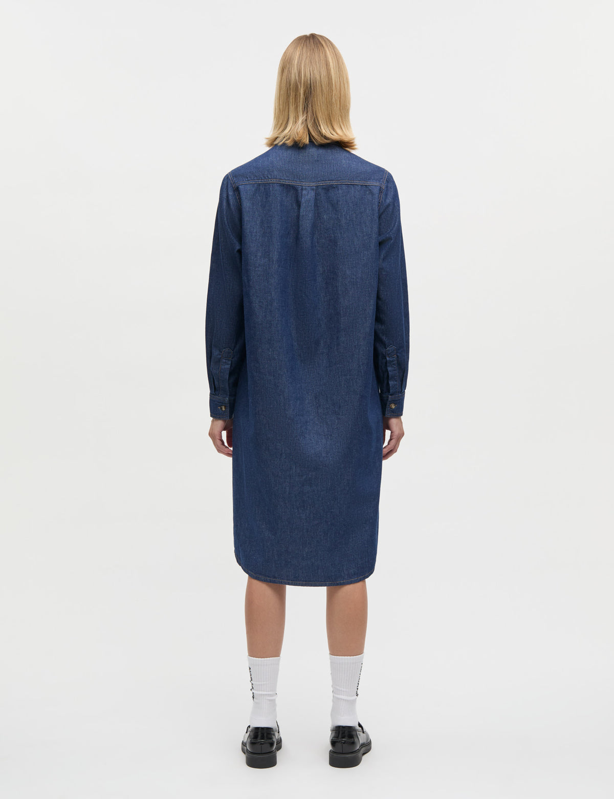 Air Denim Crissy Dress, Mid Blue Denim