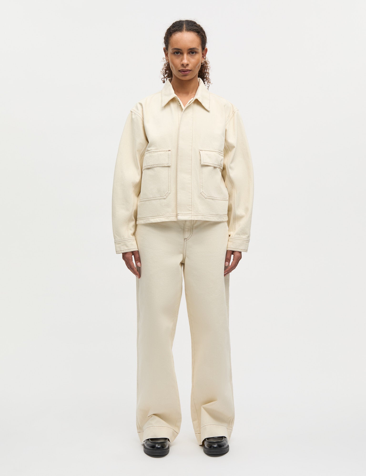 Soil Denim Solar Jacket, Almond Oil – MADS NØRGAARD – COPENHAGEN