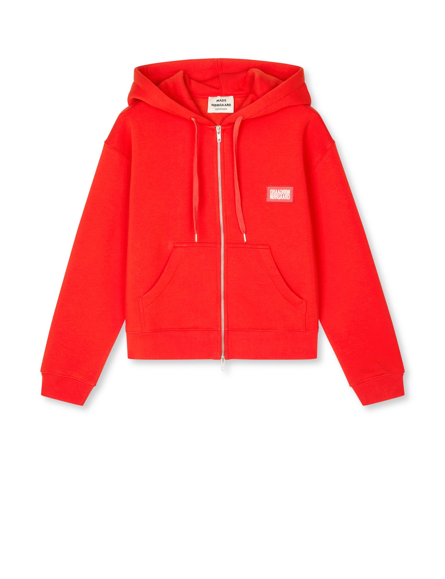 Standard Bobo Hood Sweatshirt, Fiery Red – MADS NØRGAARD – COPENHAGEN