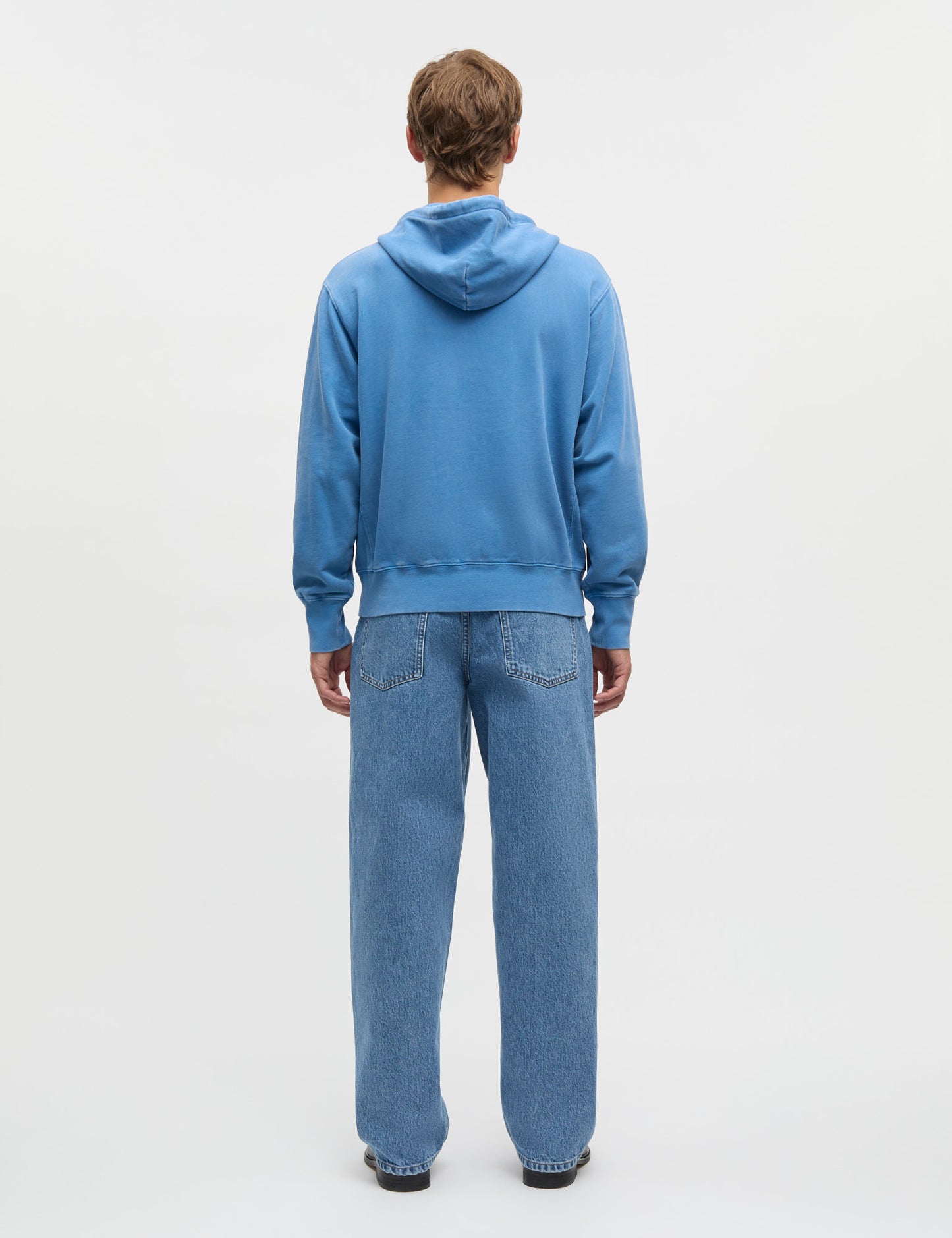 Compact Cotton Zip Hoody, Bright Cobalt