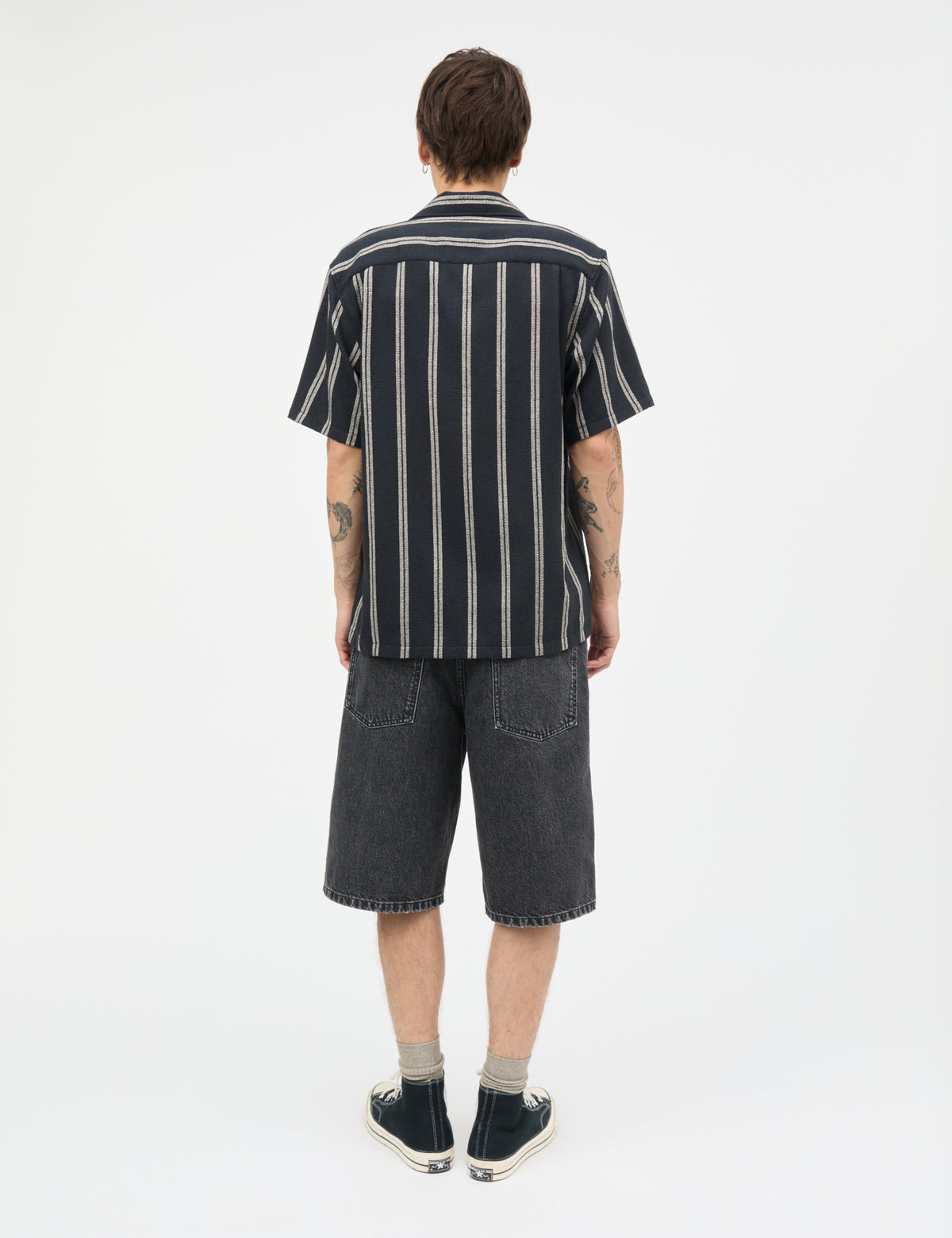 Texture Kenji Shirt SS ST., Black/Plaza Taupe