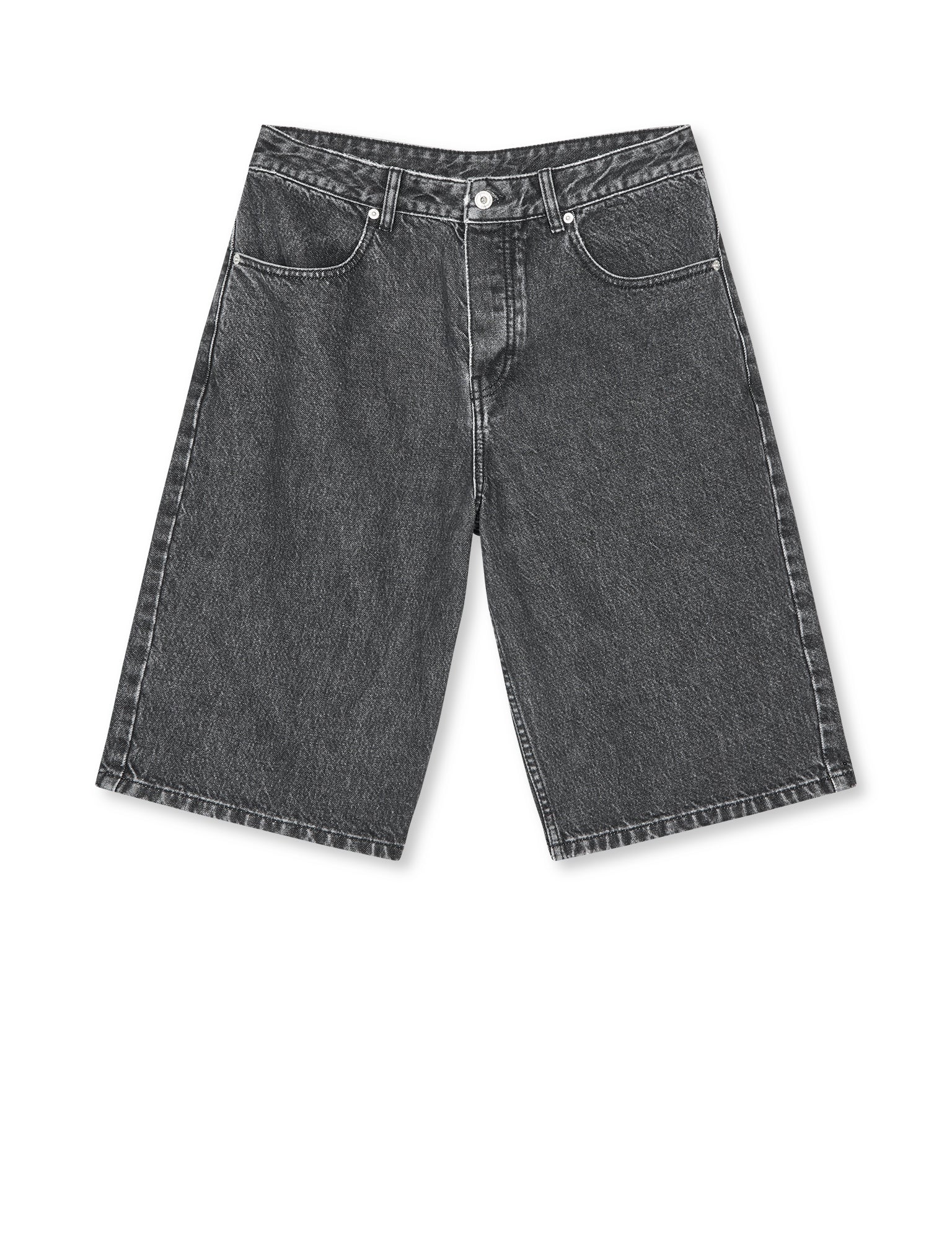 Arizona Black Denim Hannes Shorts, Black Grey Stone Wash – MADS