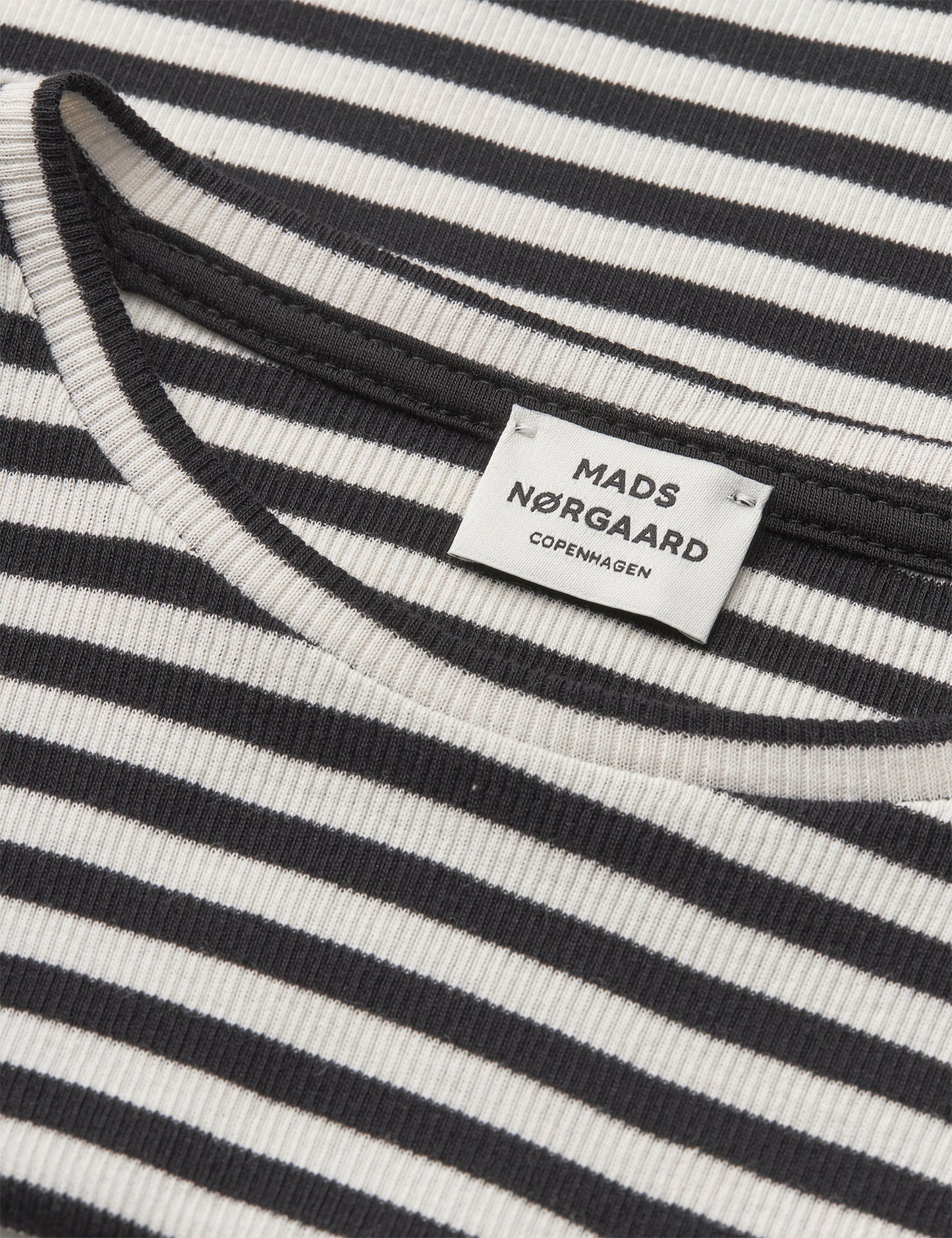 2x2 Cotton Stripe Tikka Top, Black/Vanilla Ice