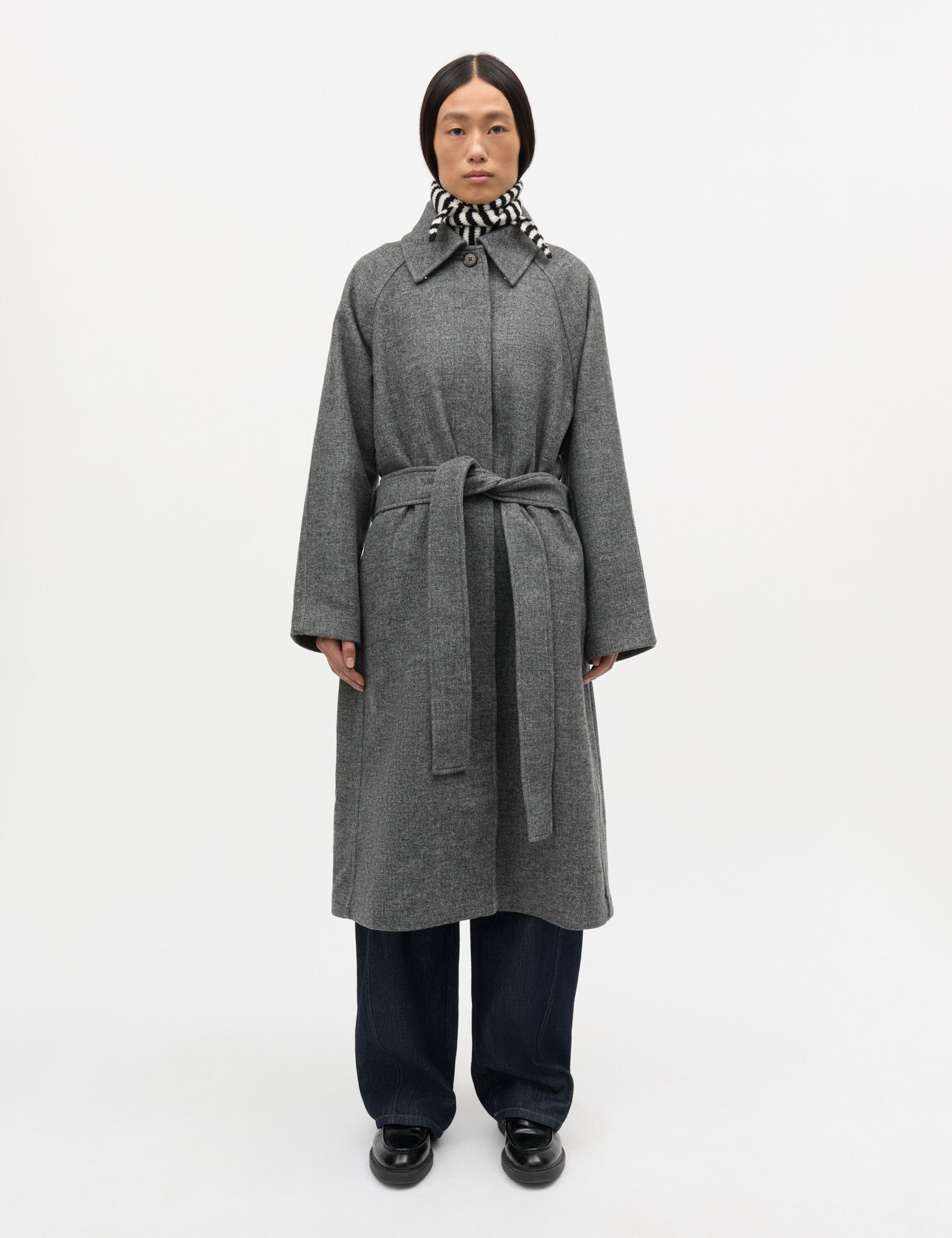 Bond Wool Ingeborg Coat, Dark Grey Melange – MADS NØRGAARD