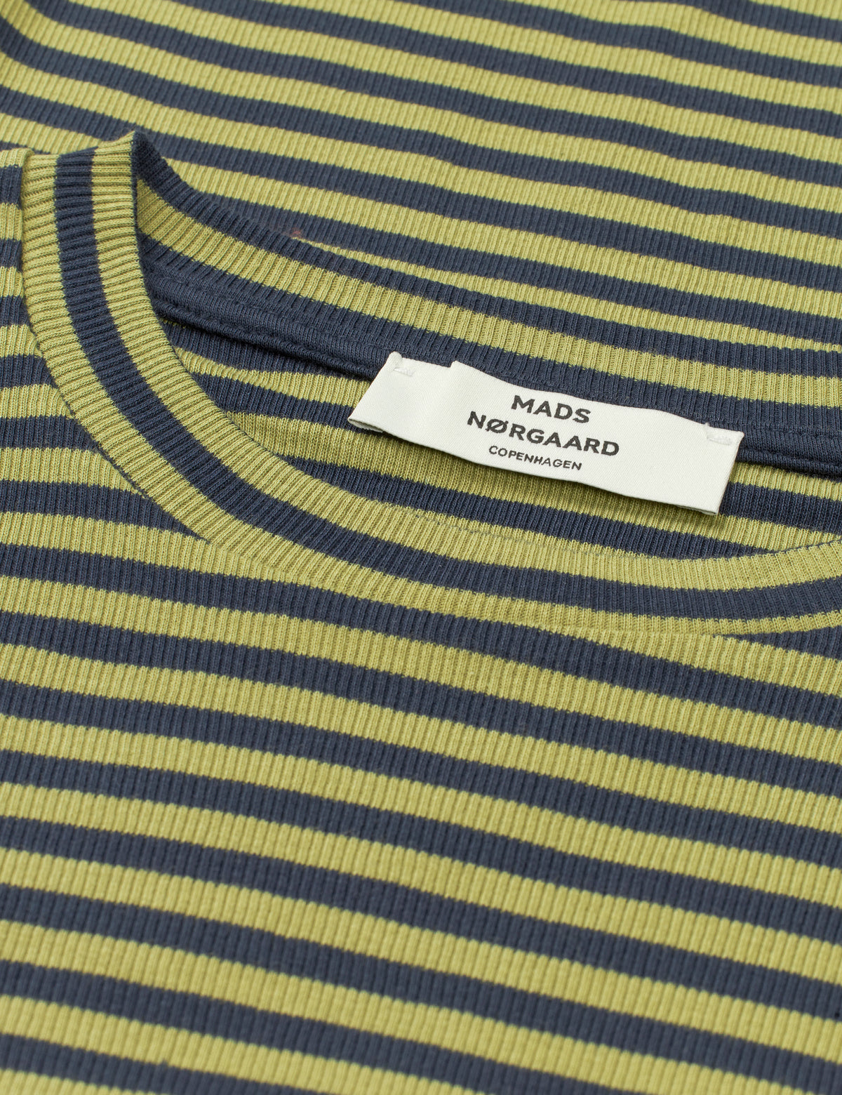 2x2 Cotton Stripe Tuba Tee LS, Sky Captain/Green Olive