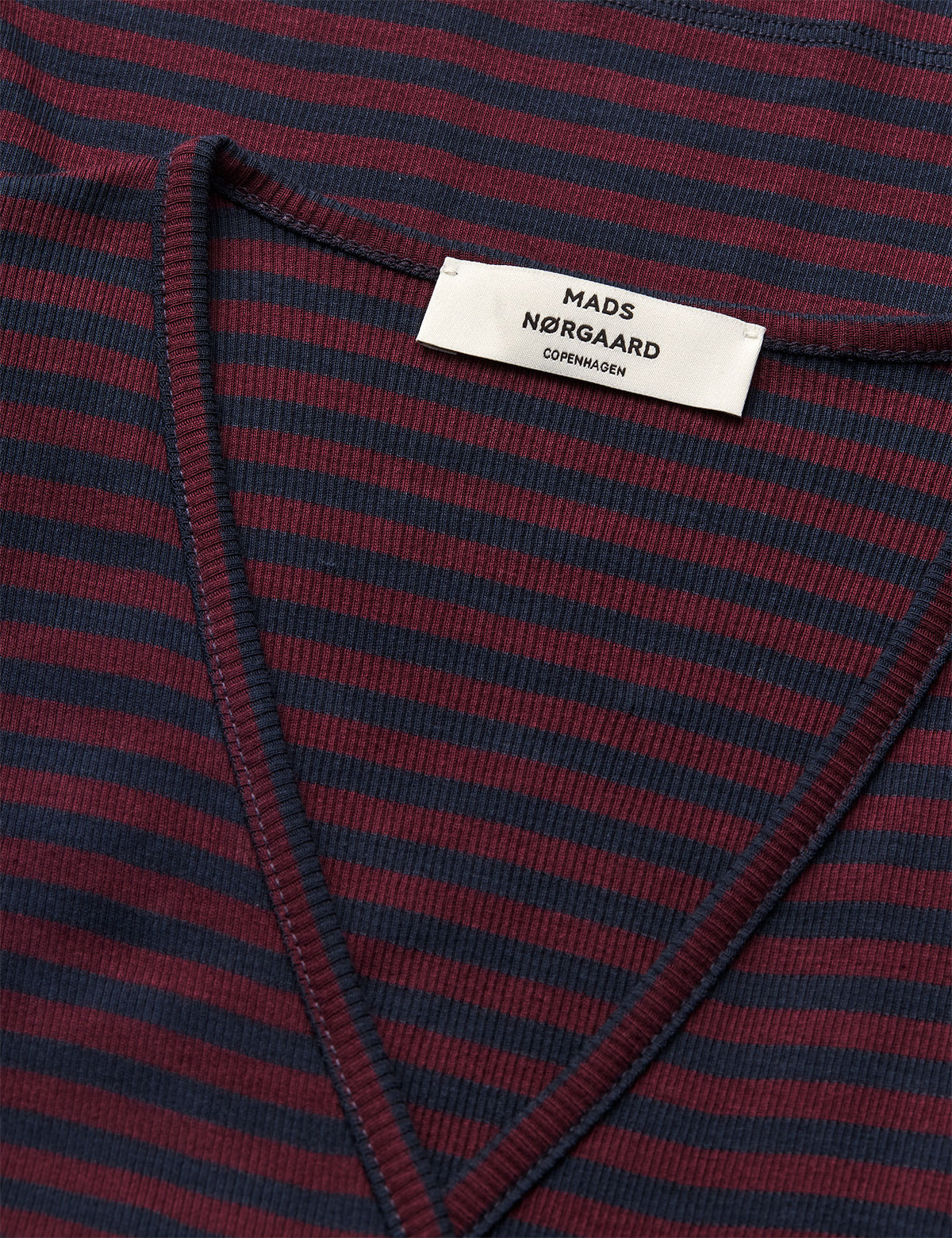 2x2 Cotton Stripe Susi LS Top, Sky Captain/Winetasting