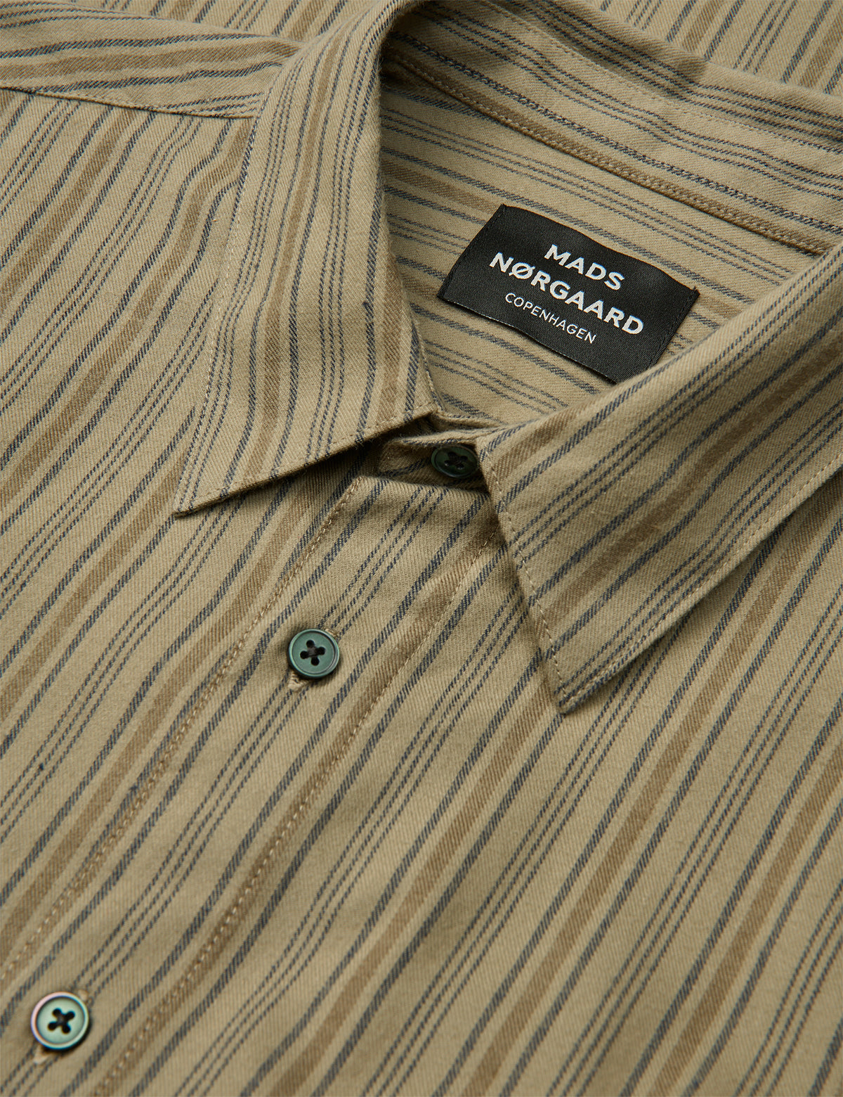 Flannel Stripe Sune Shirt, Overland Trek/Sky Captain/Tama