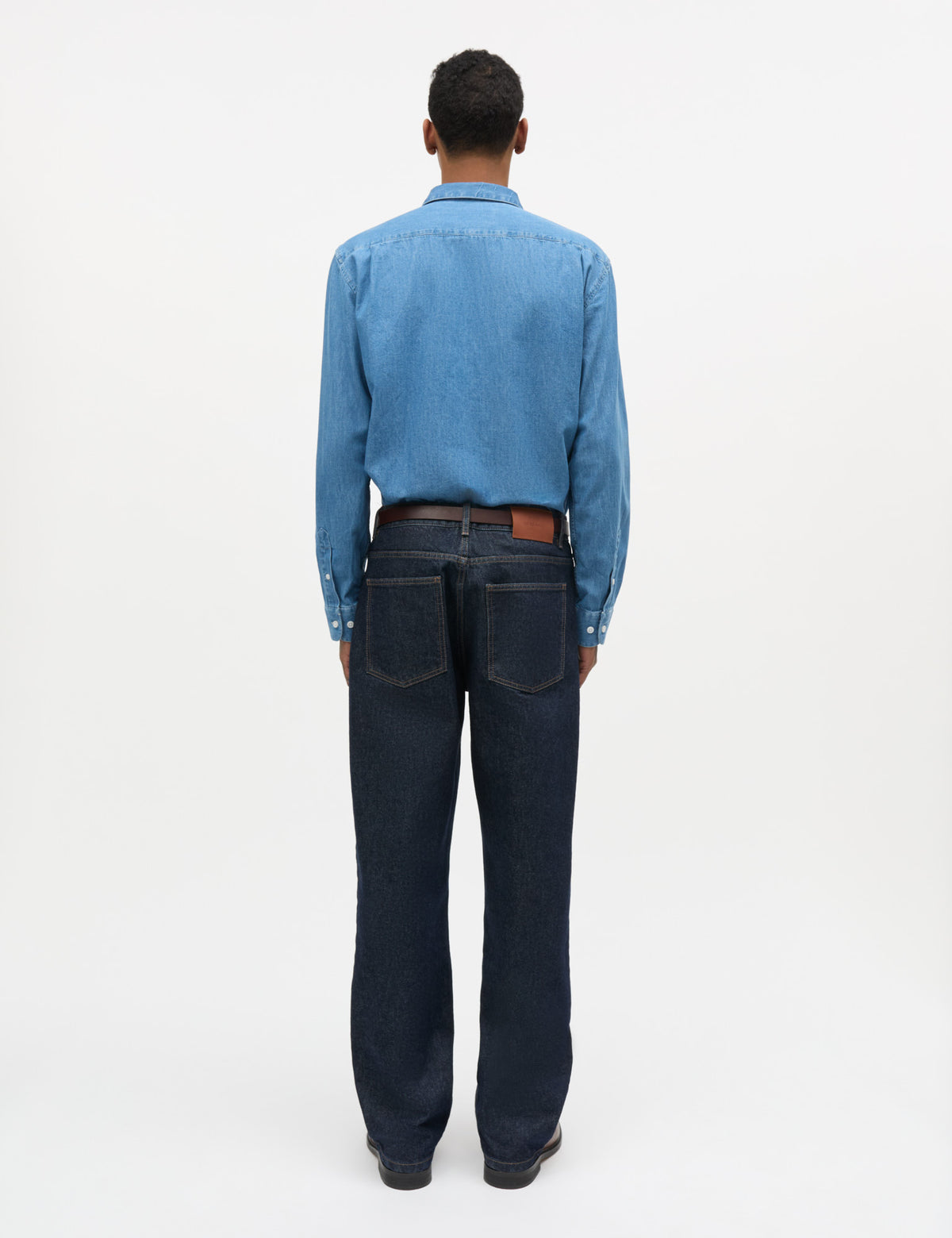 Sky Denim Sune Shirt, Mid Blue Wash