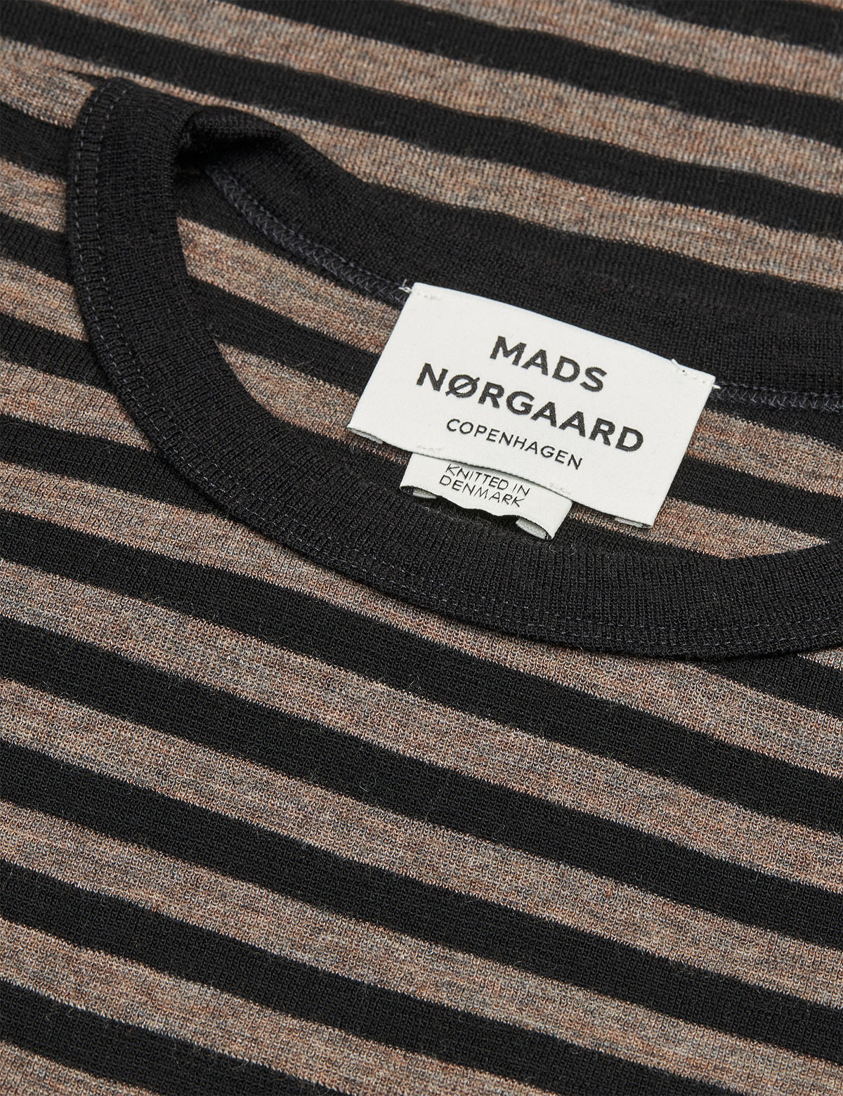 Fine Wool Sharon Knit, Black/Cocoa