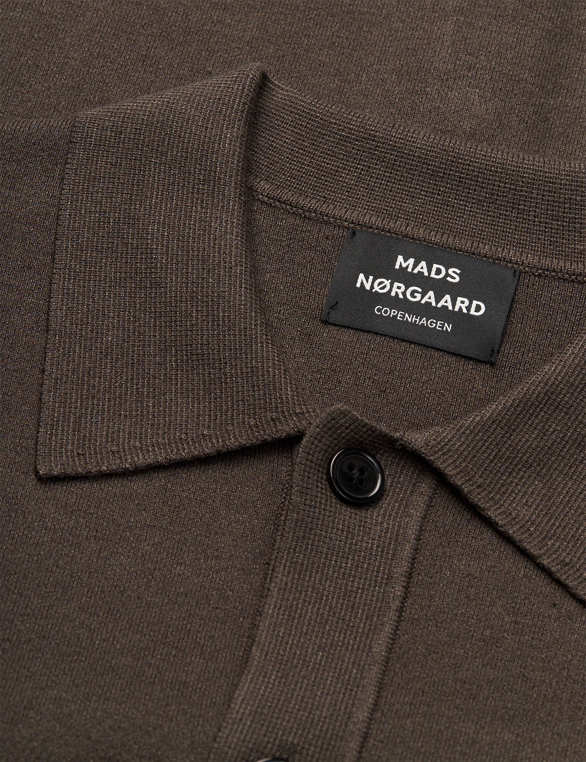 Urban Brando Polo LS Knit, Turkish Coffee