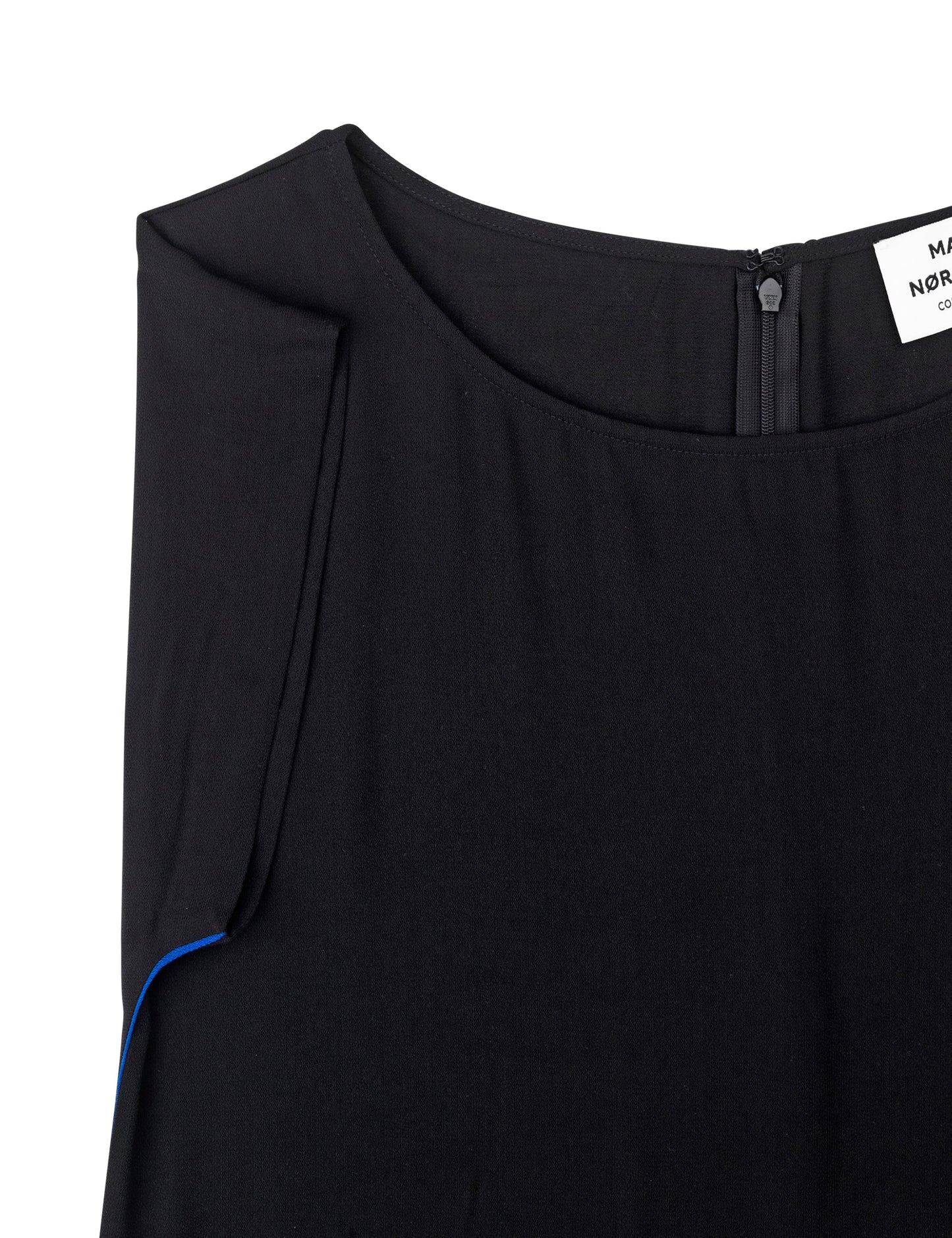 Crepe Georgette Cavi Pipe, Black/Blue