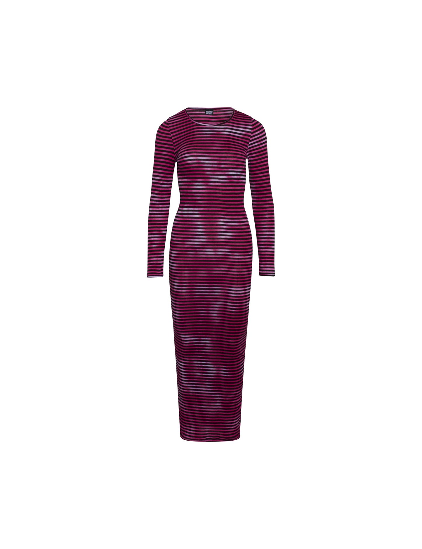 NPS Long John Dress Long Sleeve Tie Dye Stripe, Black/Ecru