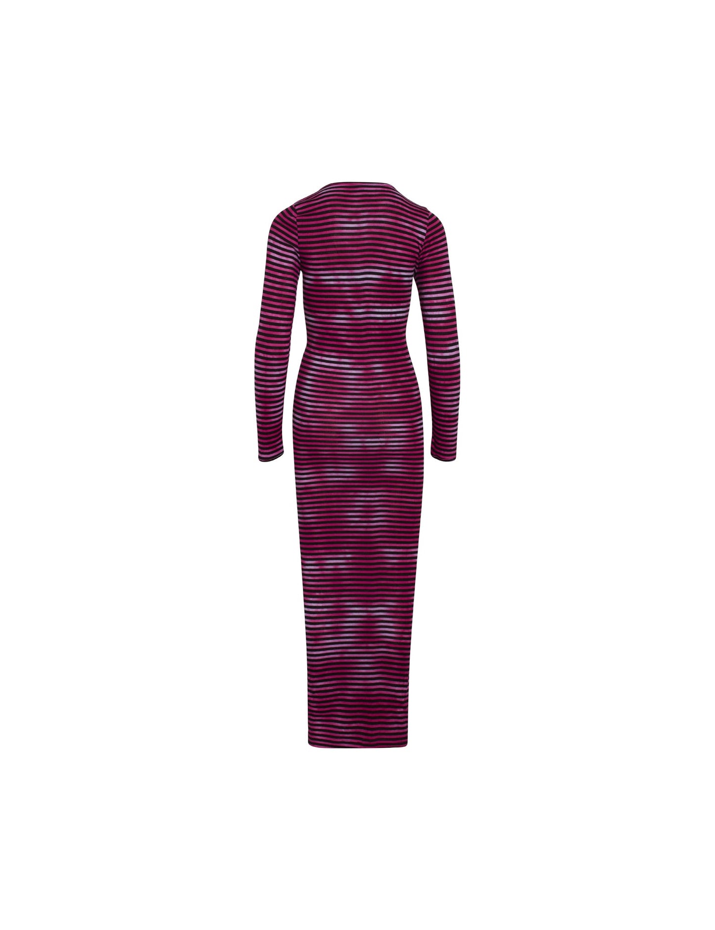 NPS Long John Dress Long Sleeve Tie Dye Stripe, Black/Ecru