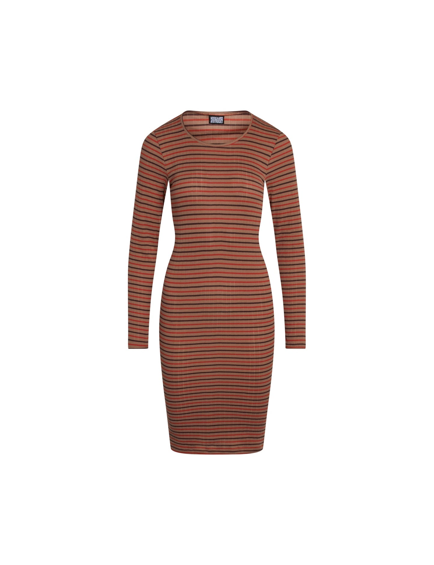 NPS John Dress Long Sleeve Tricolore, Camel/Rust/Brown