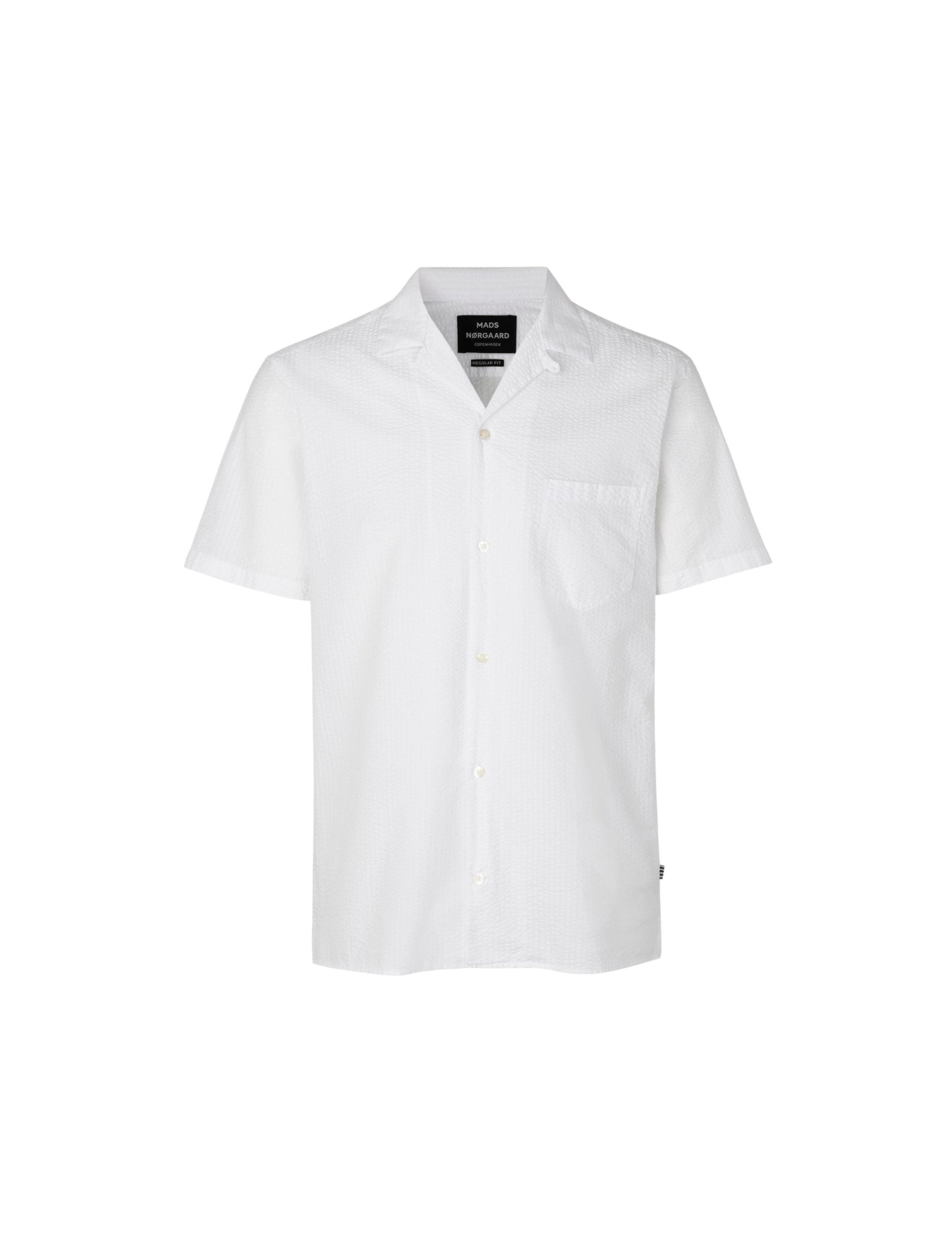 Seersucker Sokol Pocket, White