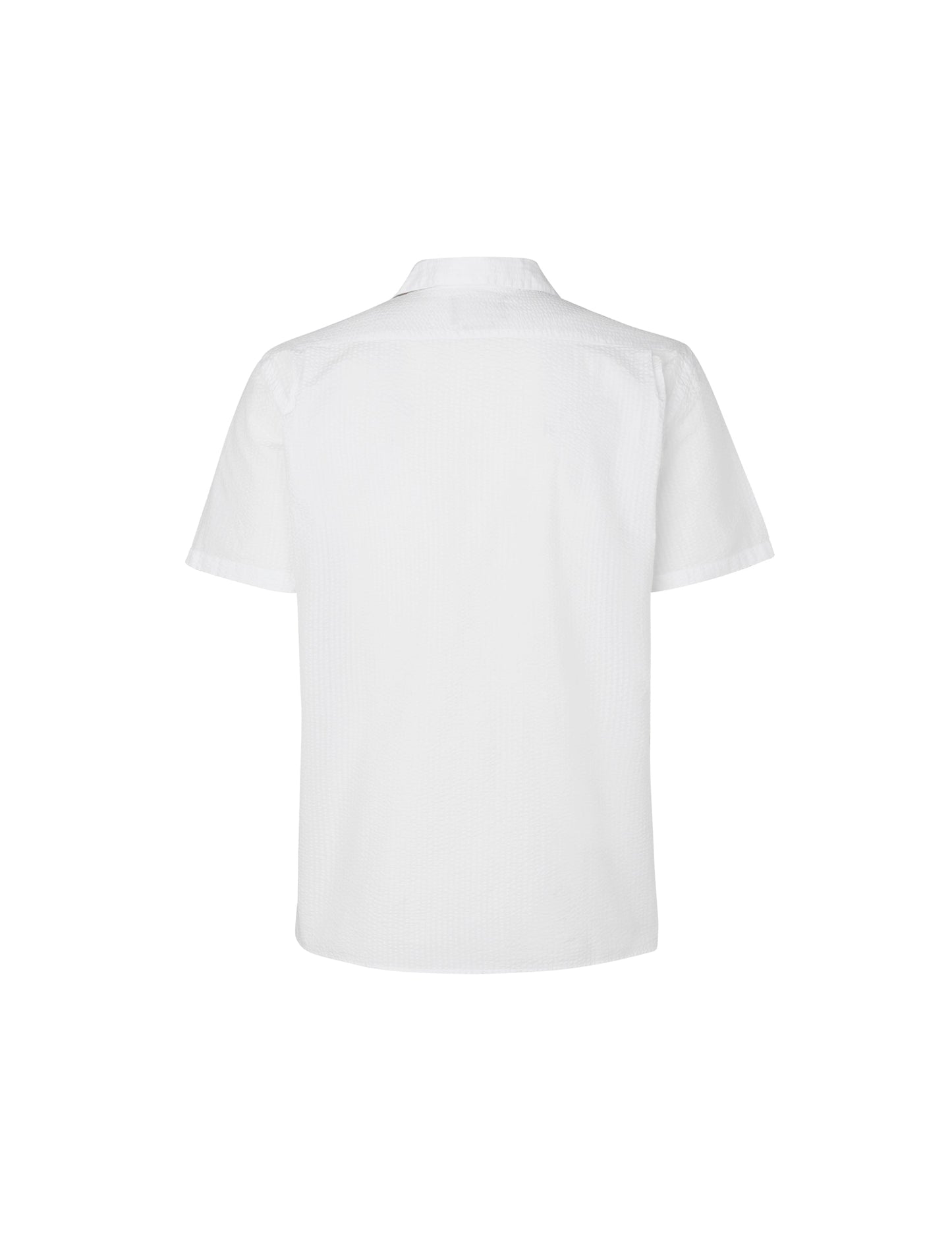 Seersucker Sokol Pocket, White