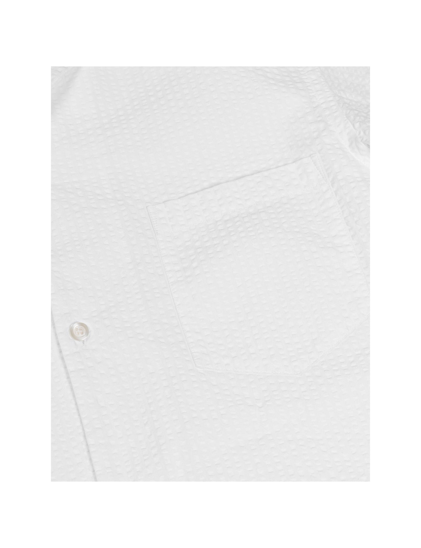 Seersucker Sokol Pocket, White