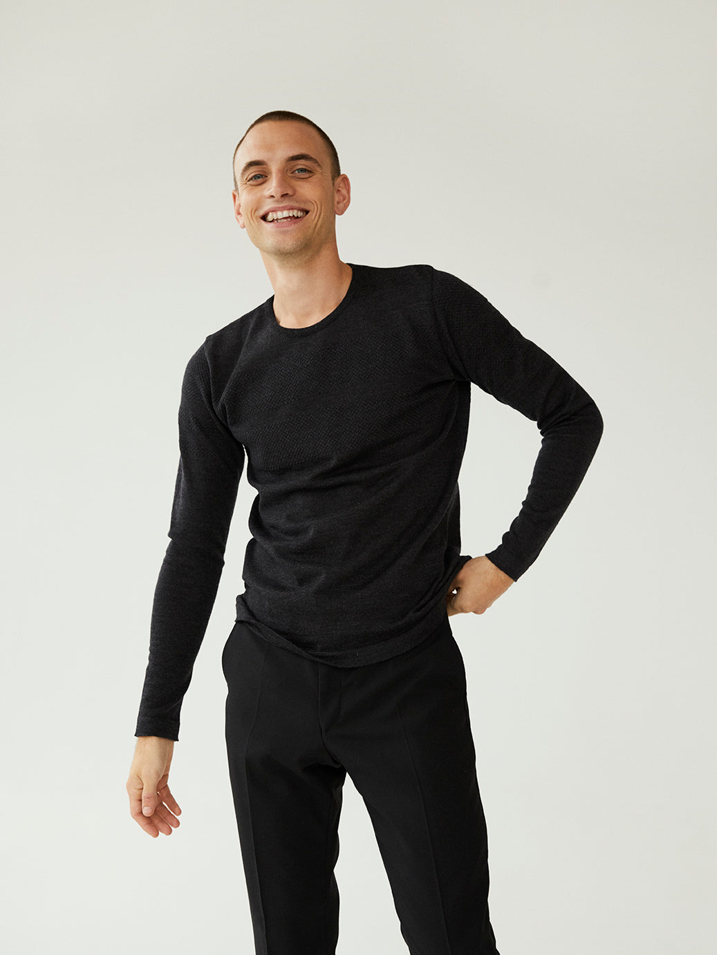 100% Light Wool Klap, Charcoal Melange