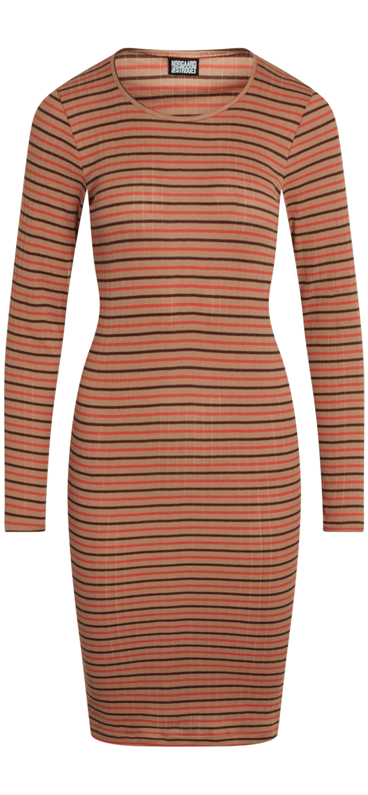 NPS John Dress Long Sleeve Tricolore, Camel/Rust/Brown