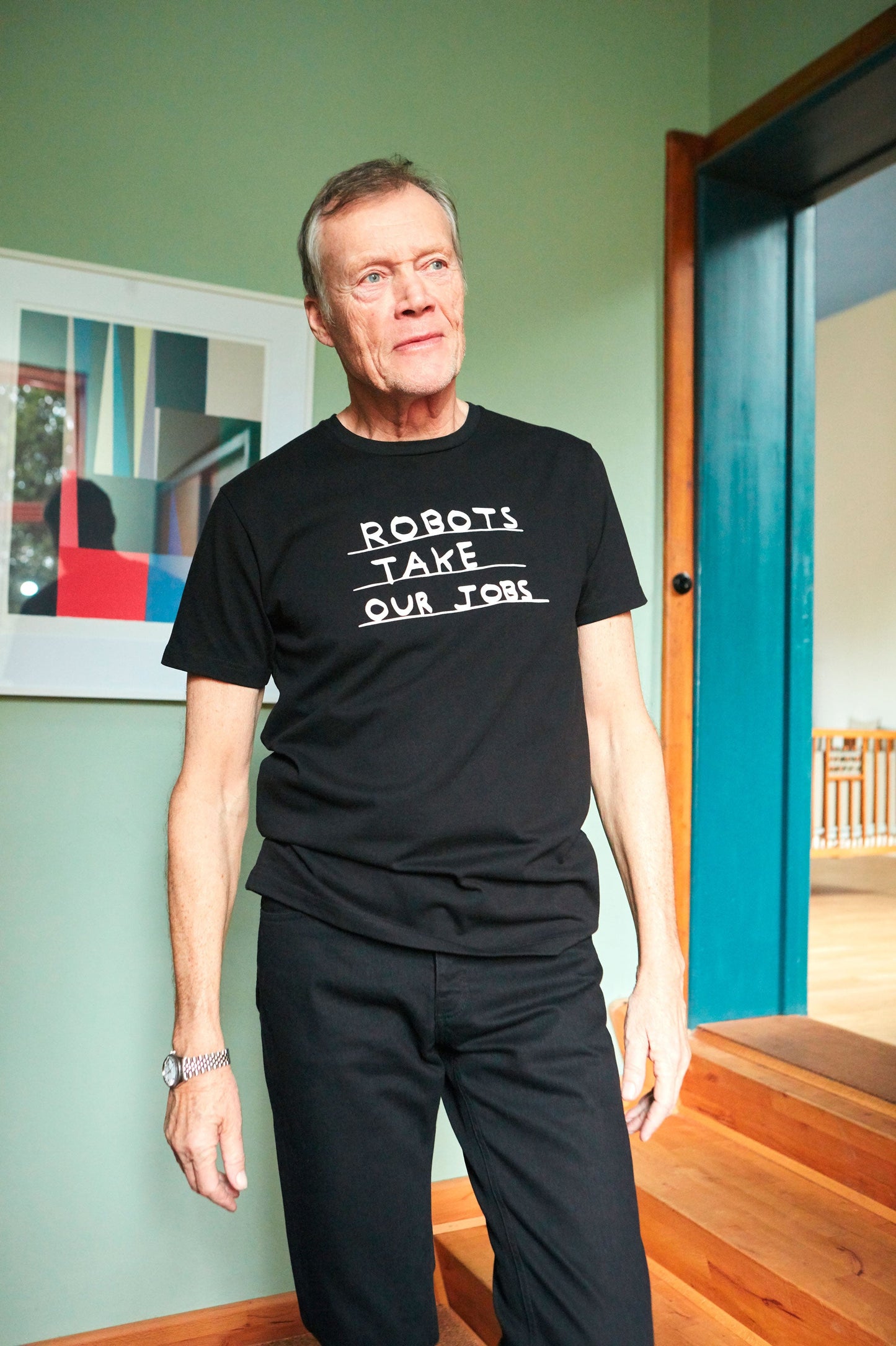 Shrigley Tee Tem Robot, Black