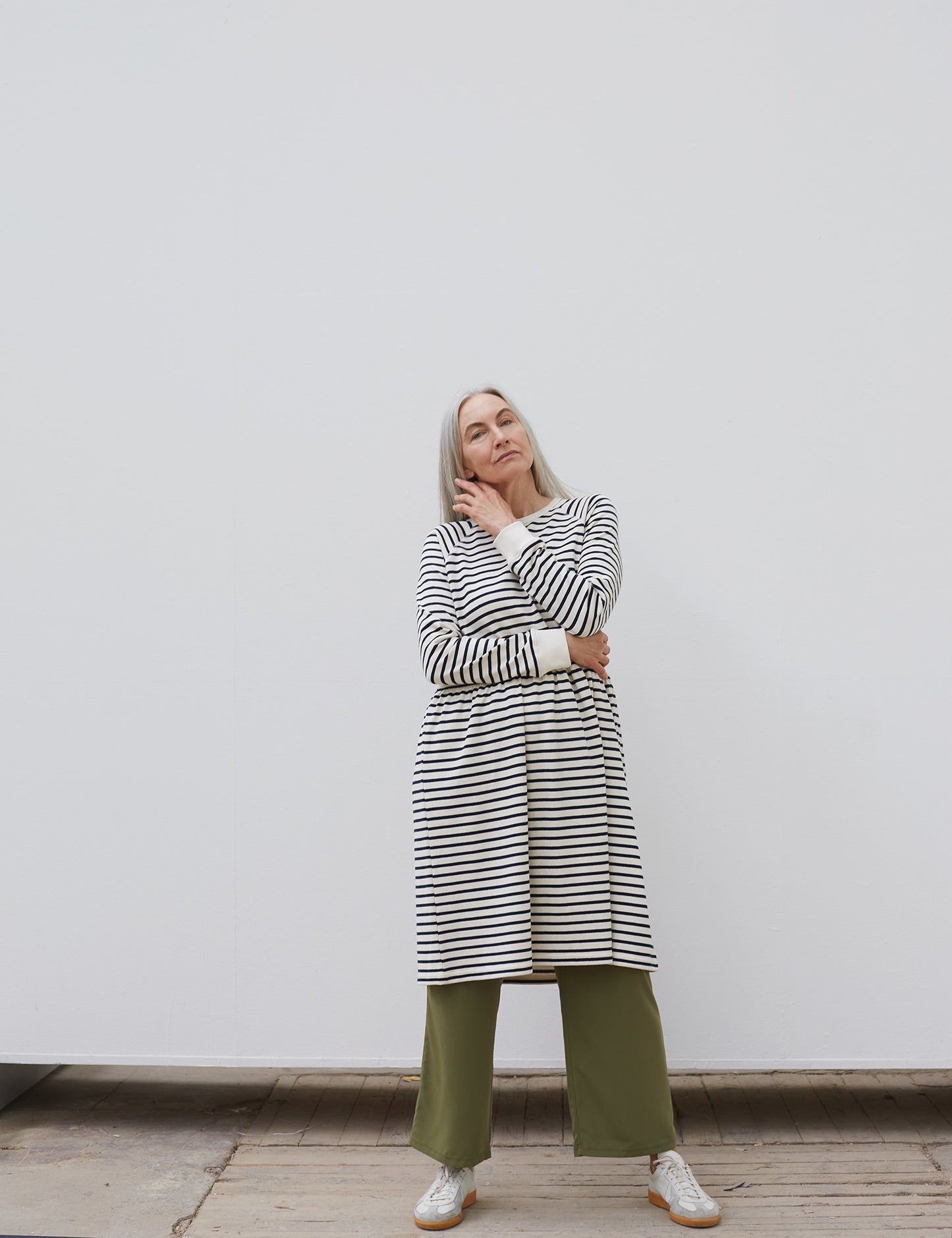Bretagne Organic Drekka, Ecru/Navy