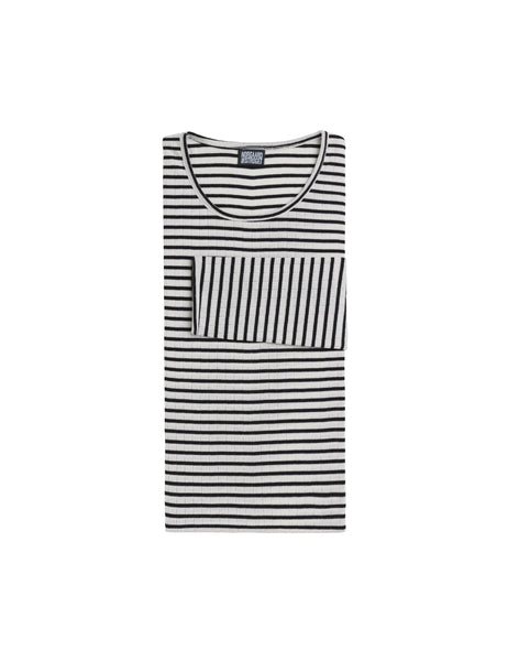 T-shirt with stripes - black | Comma