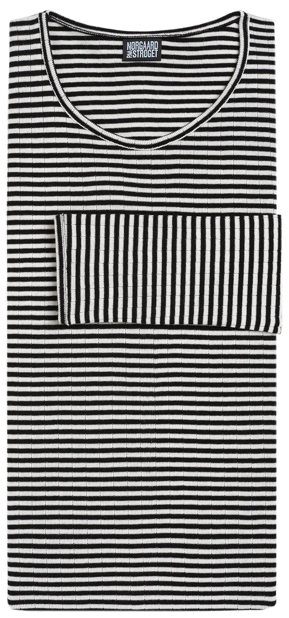 101 Fine Stripe, Black/Ecru