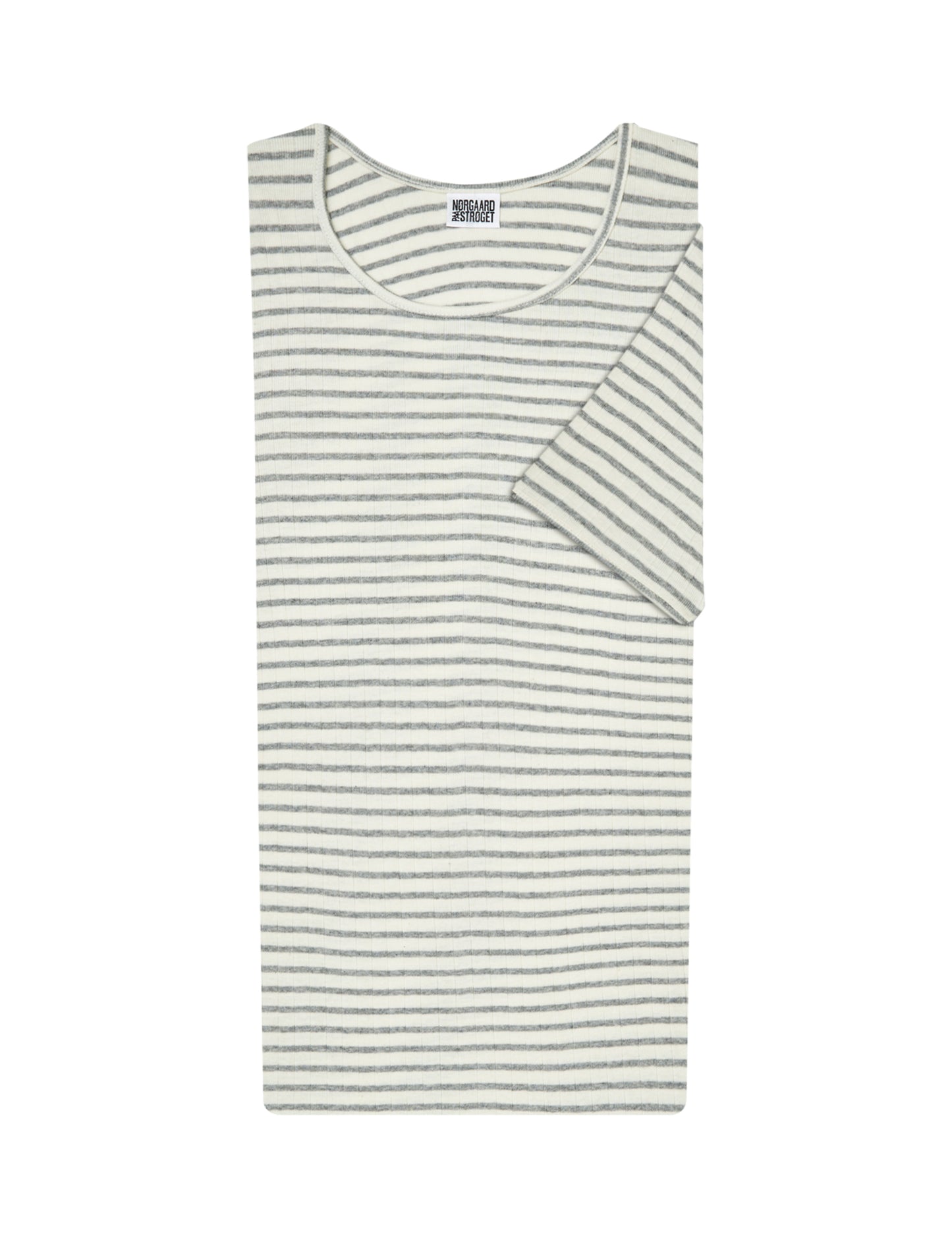 101 Short Sleeve NPS Stripes, Ecru/Light Grey
