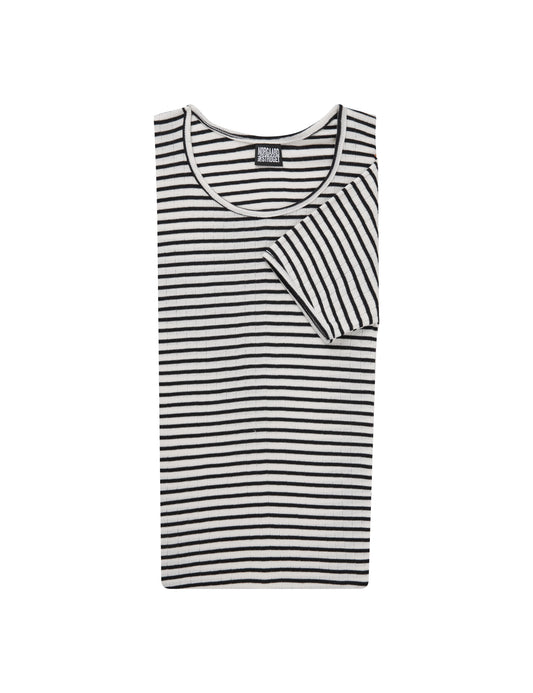 101 Short Sleeve NPS Stripes, Ecru/Black