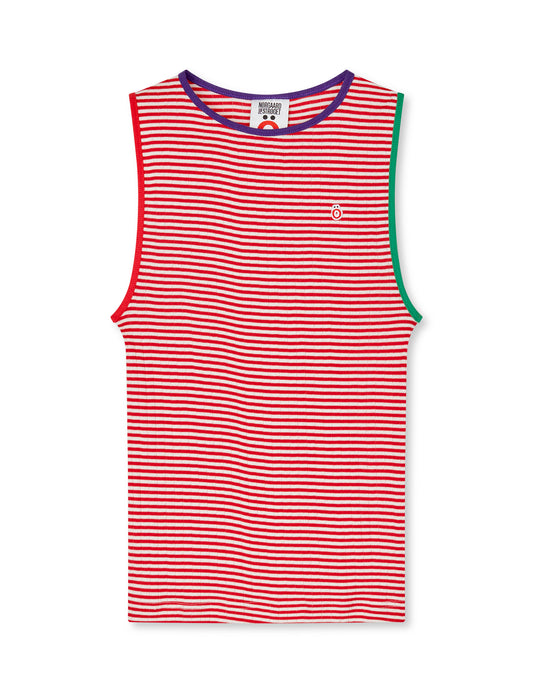 NPS Öhouse Cropped Tank, Red/Ecru/Multi