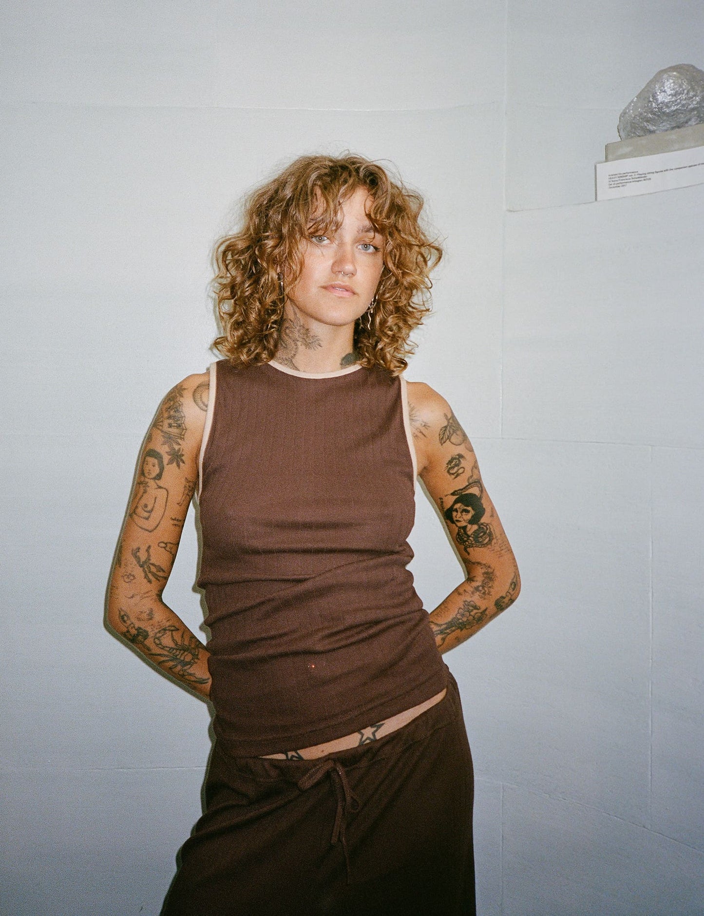 NPS Tank Top Kontrast, Brown/Camel