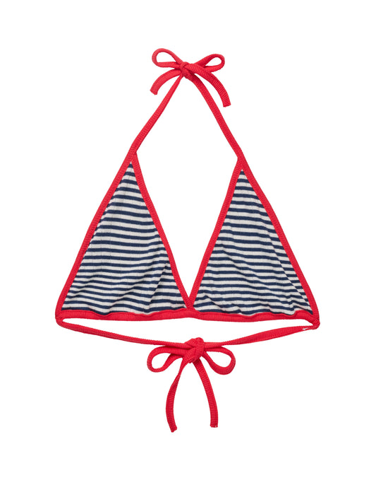 NPS Bikini Top, Marine/Ecru/Red