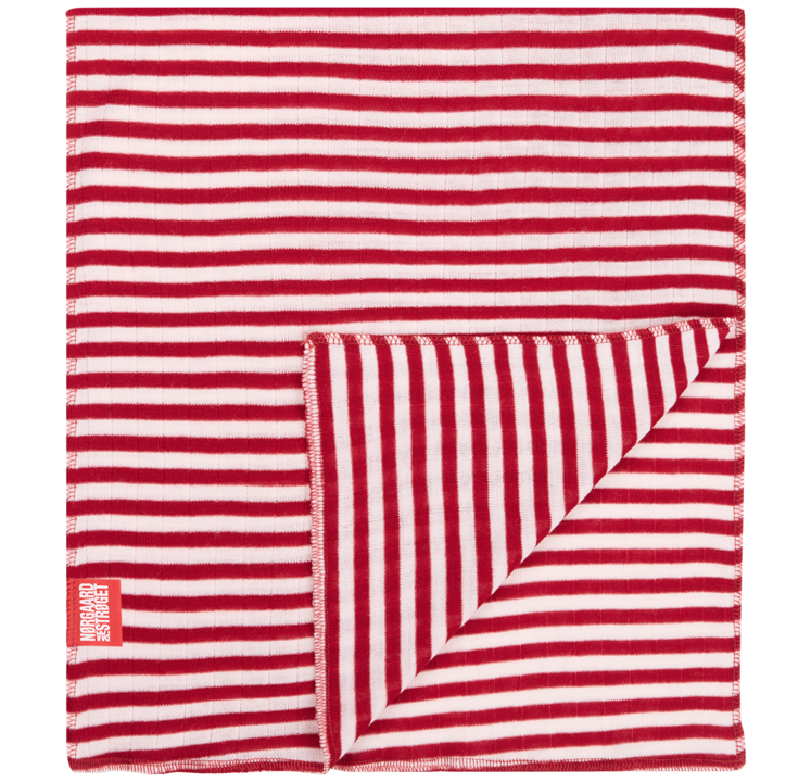 NPS Scarf Wool, Red/Ecru