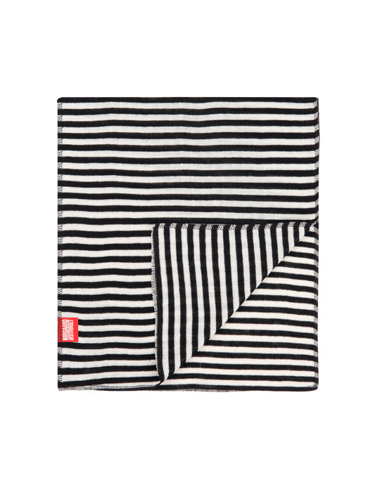 NPS Scarf Wool, Black/Ecru Stripe