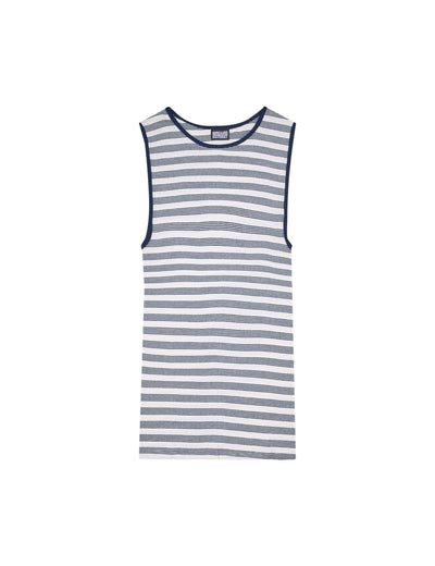 NPS Tank Top BW Stripe, Ecru/Marine