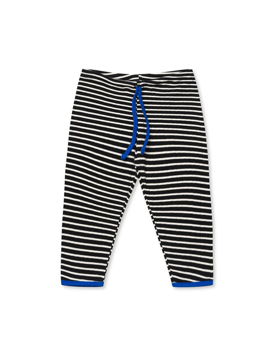 NPS Baby Pants To Tie NPS Stripes, Black/Ecru